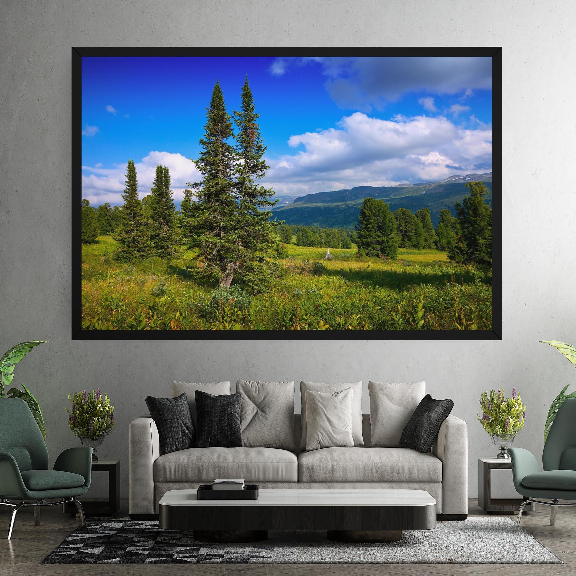 Leinwandbild Morning Sunny Field mockup 7