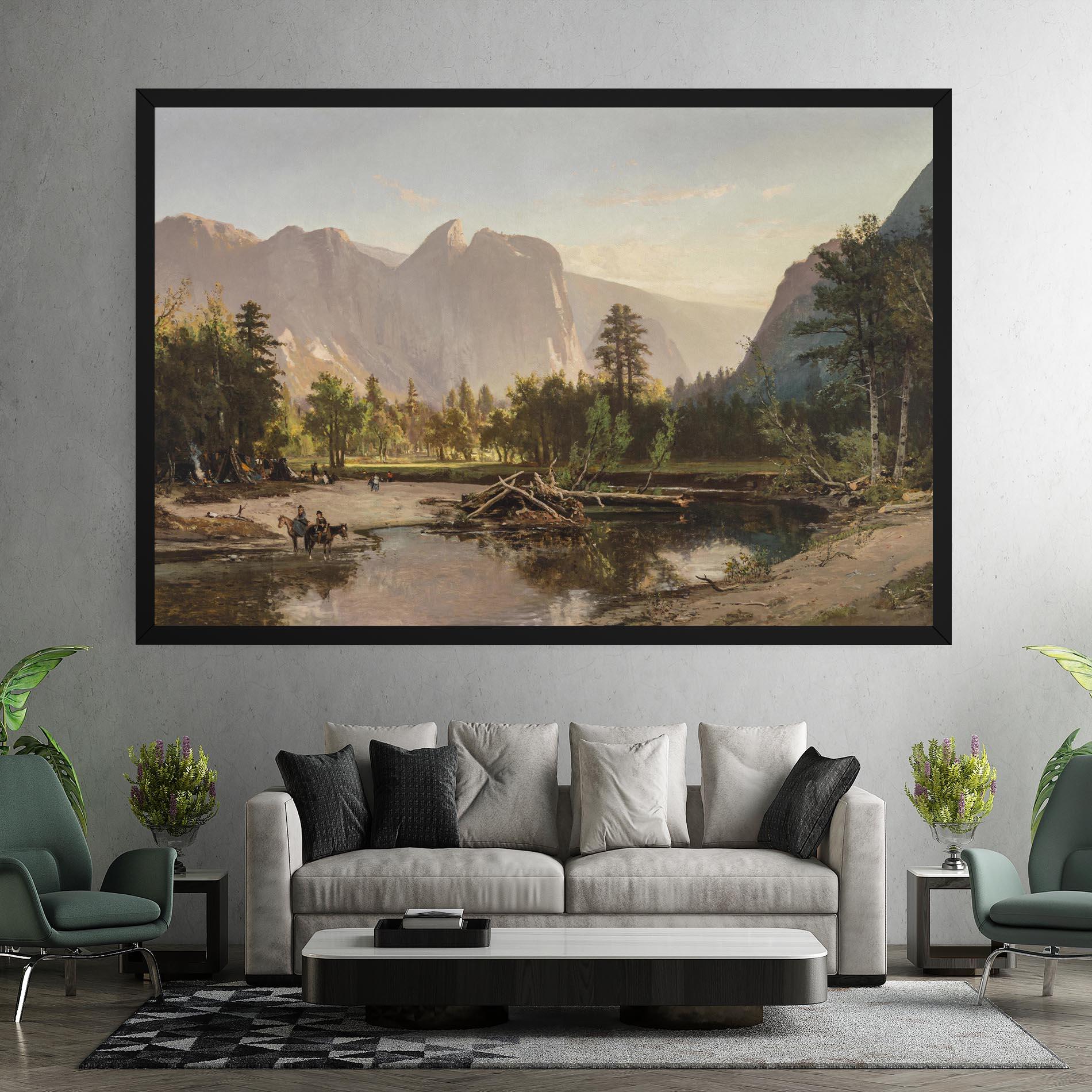 Leinwandbild Small Lake Forest mockup 7