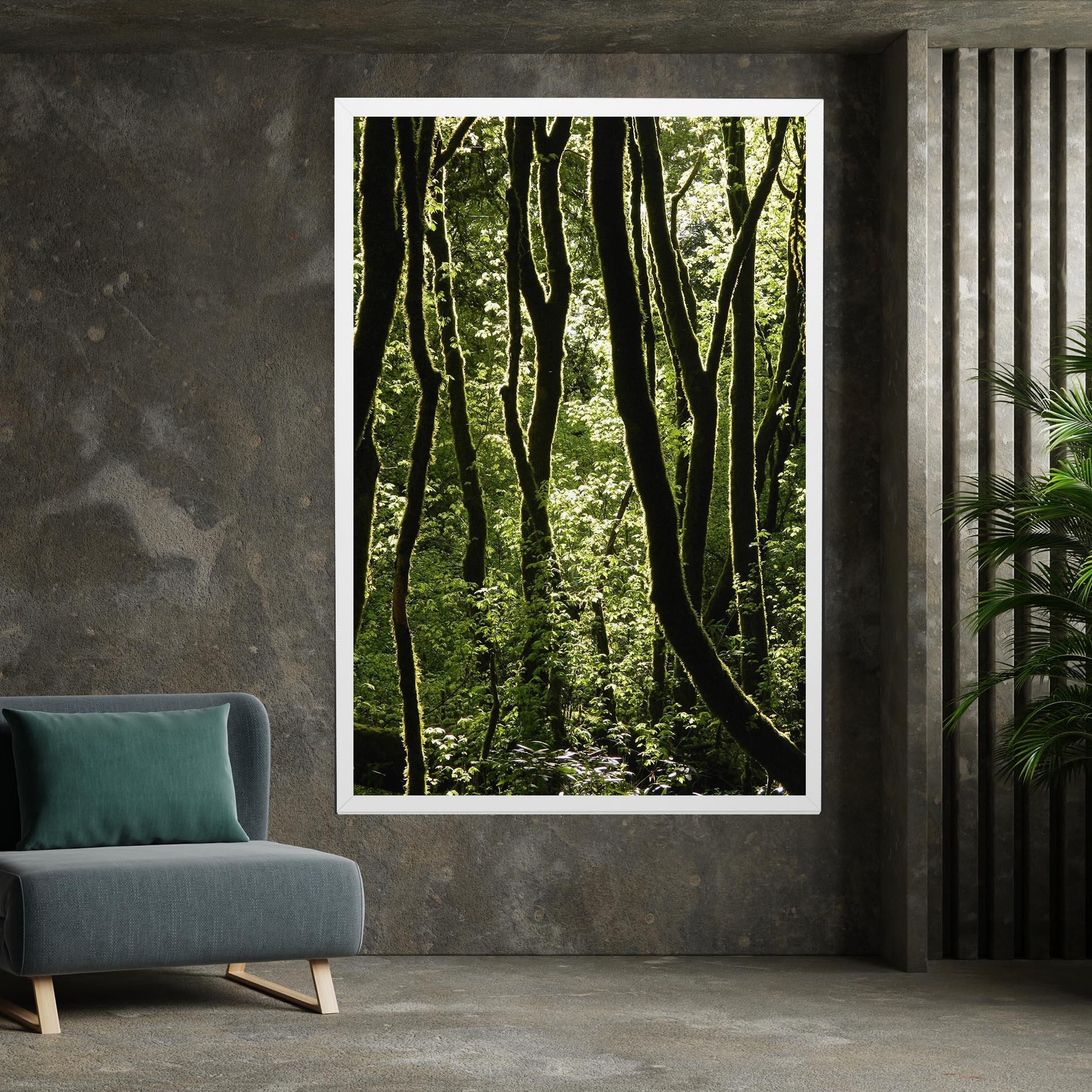 Leinwandbild Forest Black Trees mockup 7