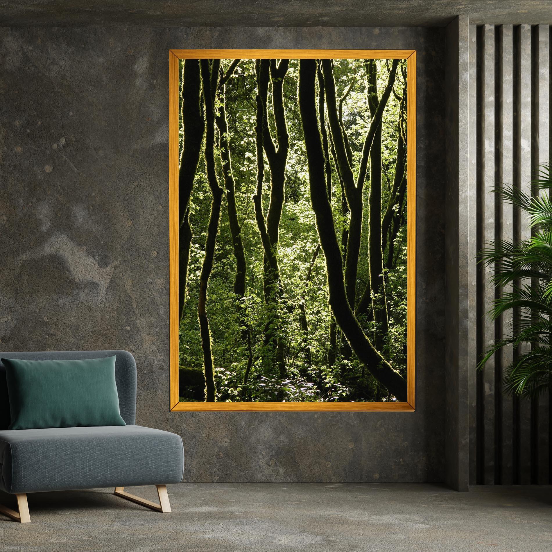Leinwandbild Forest Black Trees mockup 7