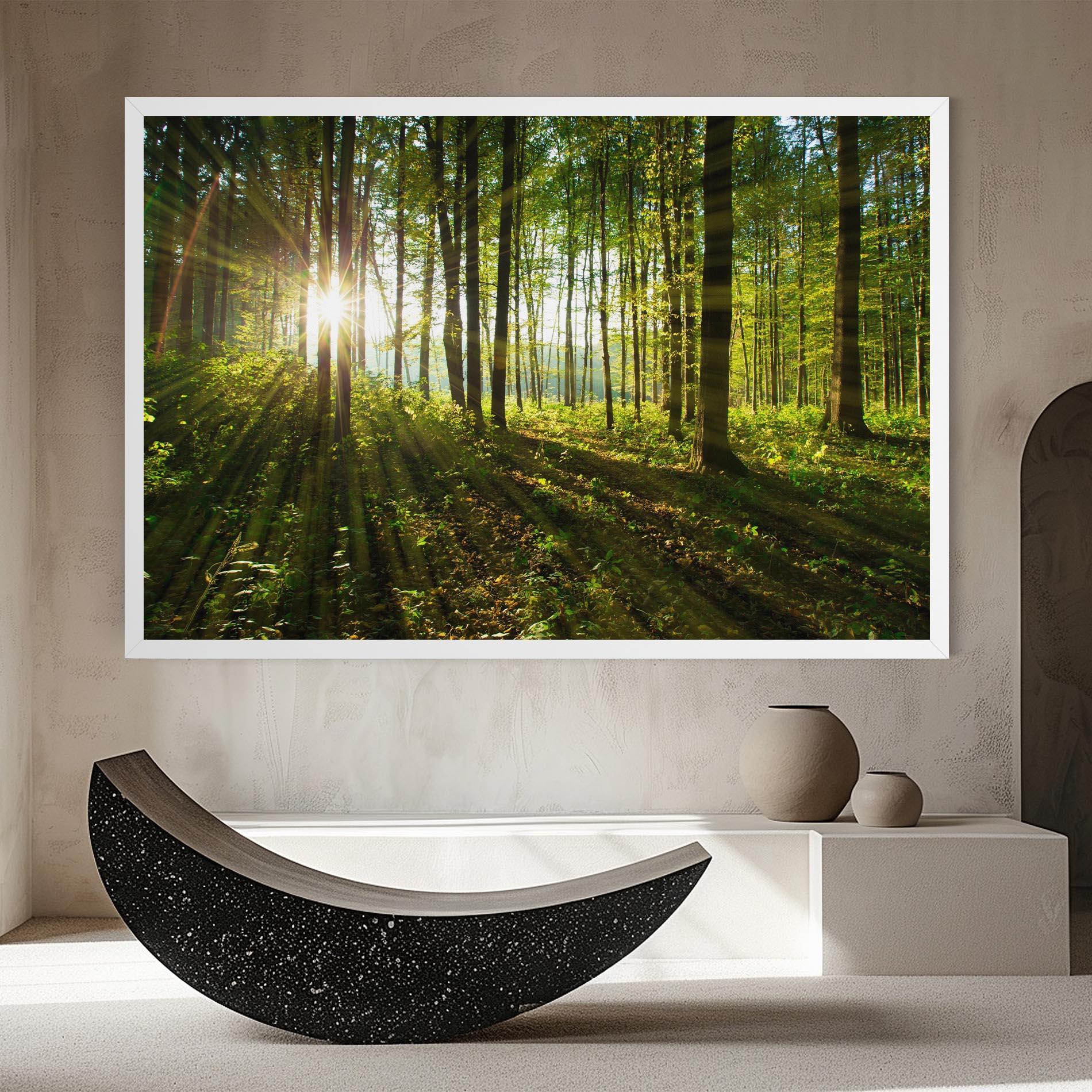 Leinwandbild Green Light Forest mockup 8