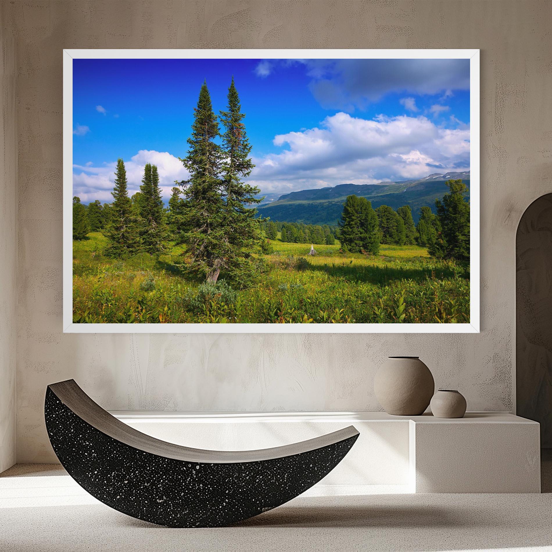 Leinwandbild Morning Sunny Field mockup 8