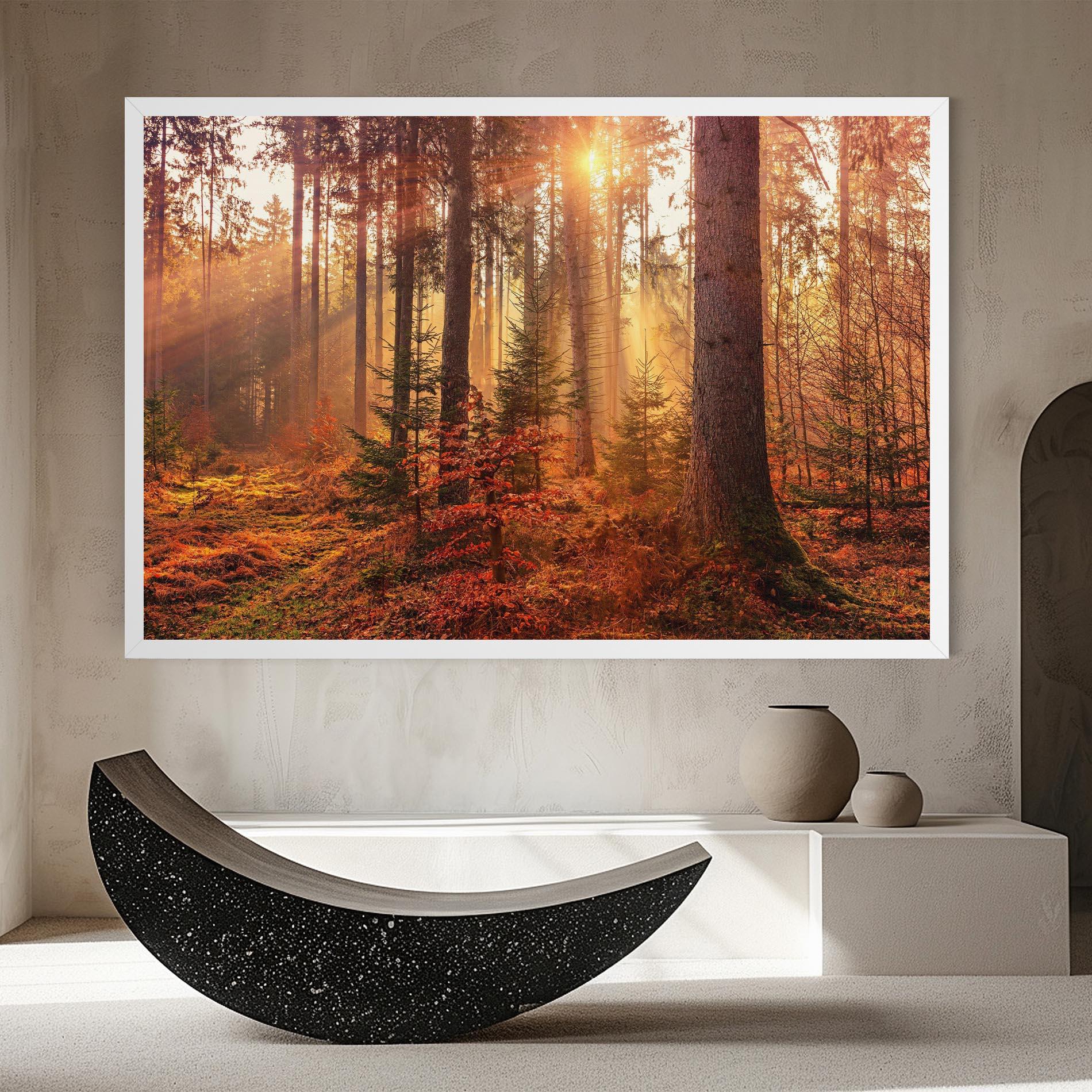 Leinwandbild Orange Light Forest mockup 8