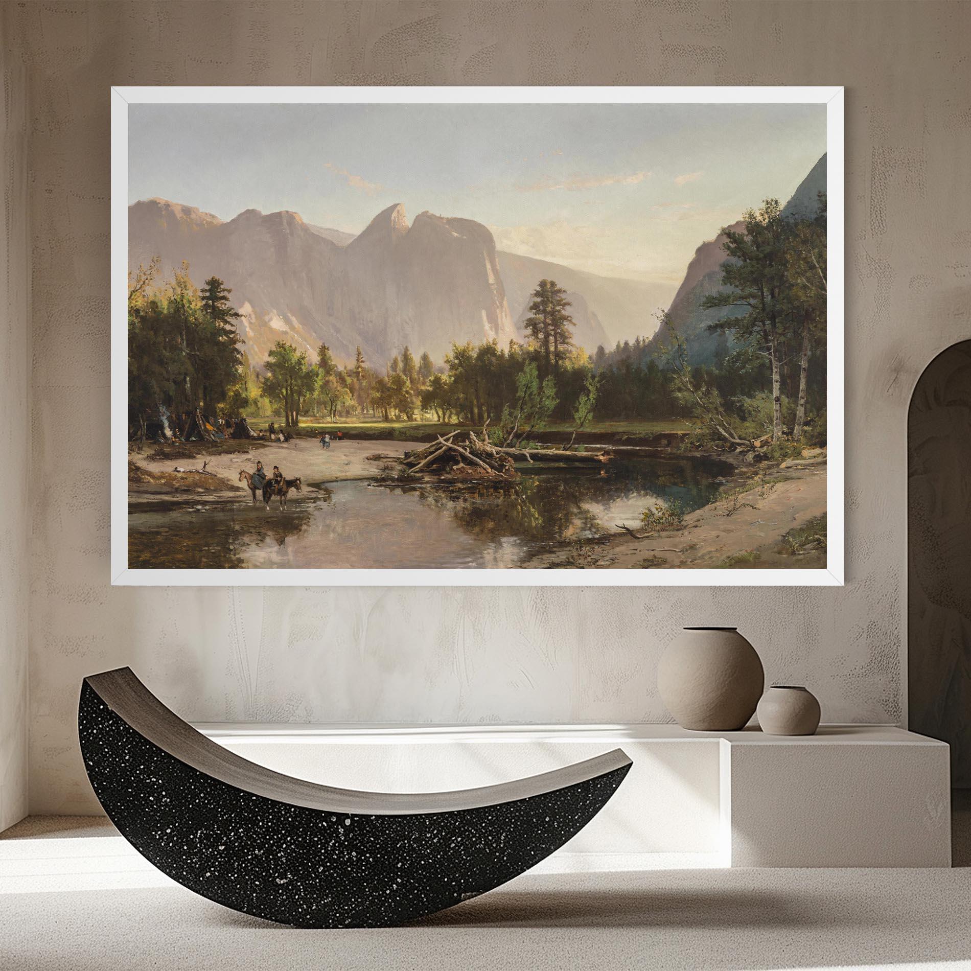 Leinwandbild Small Lake Forest mockup 8