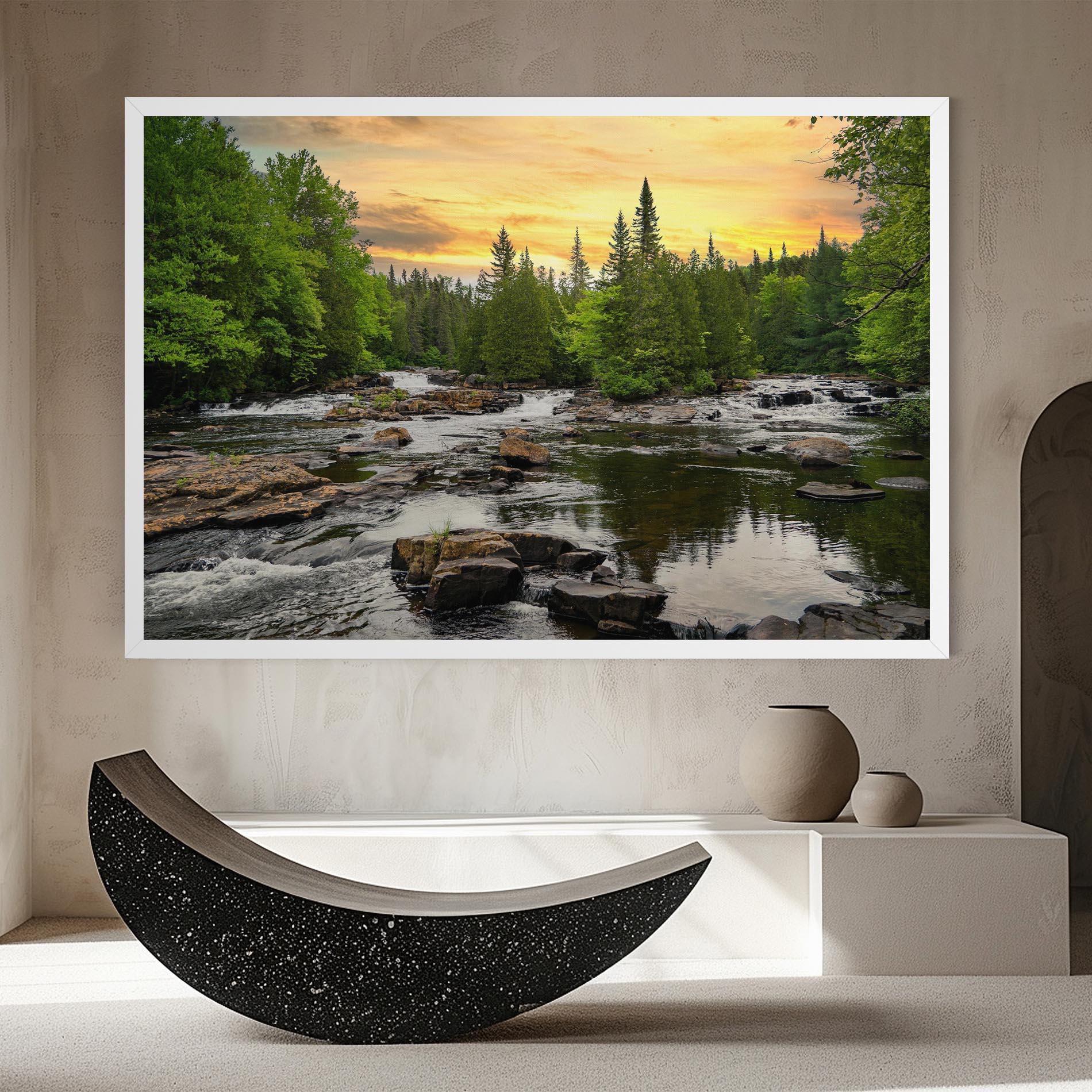 Leinwandbild Small River Forest mockup 8