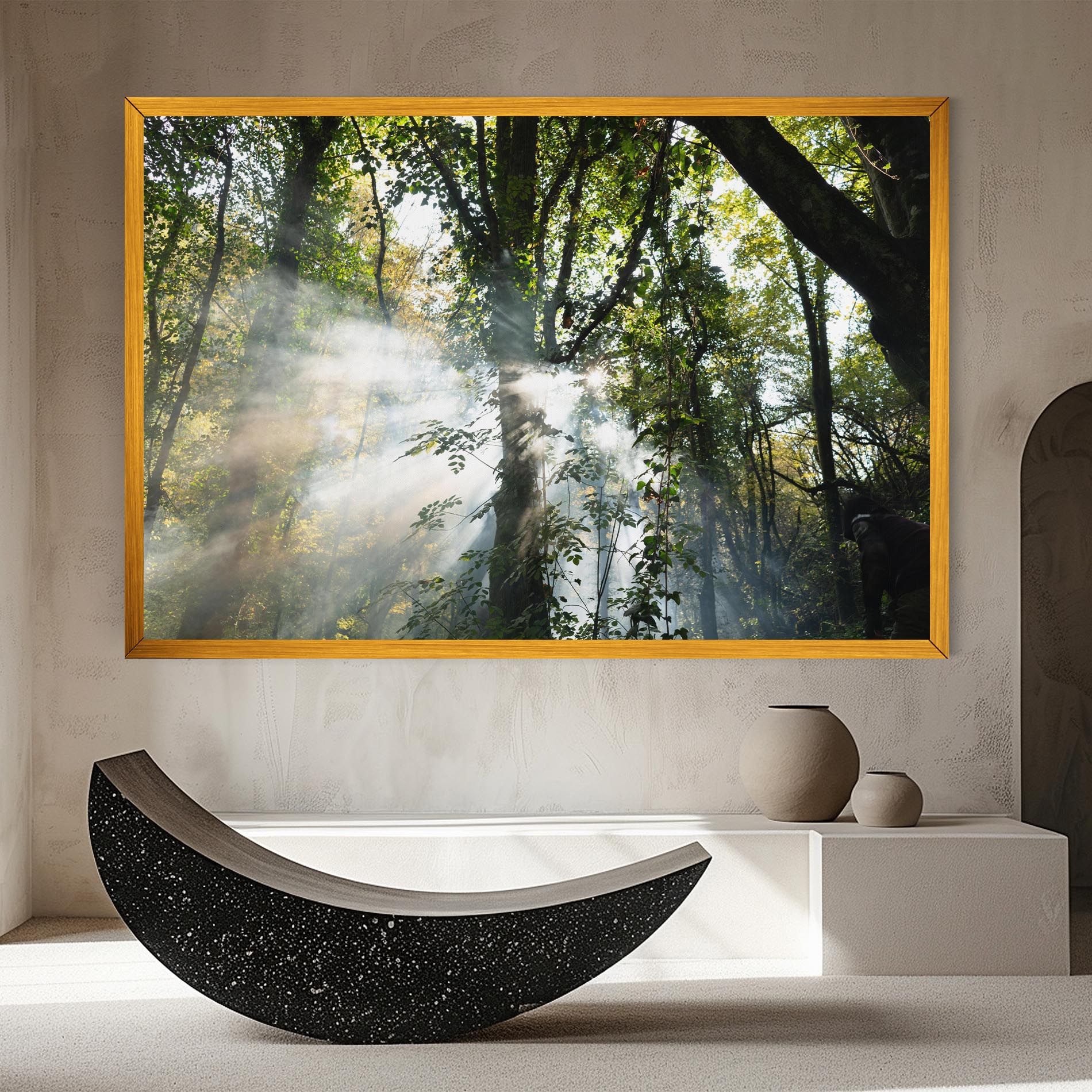 Foggy Light Forest mockup 8