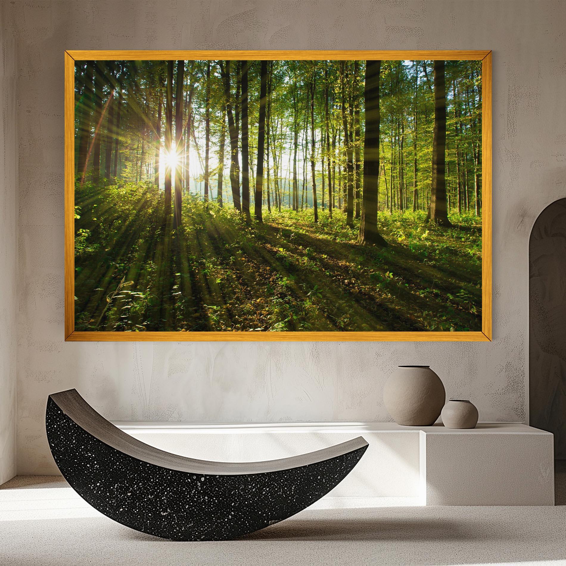 Leinwandbild Green Light Forest mockup 8