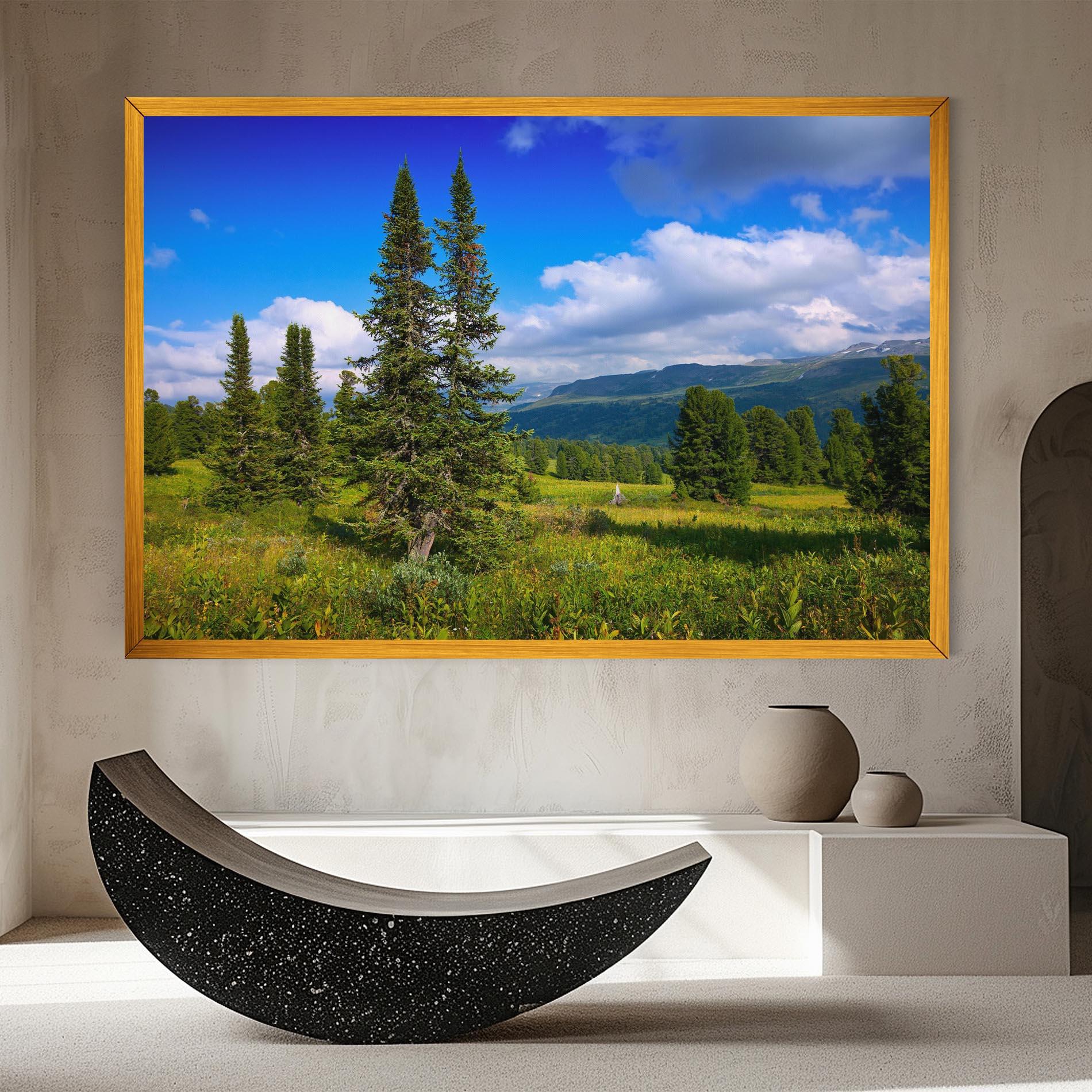 Leinwandbild Morning Sunny Field mockup 8