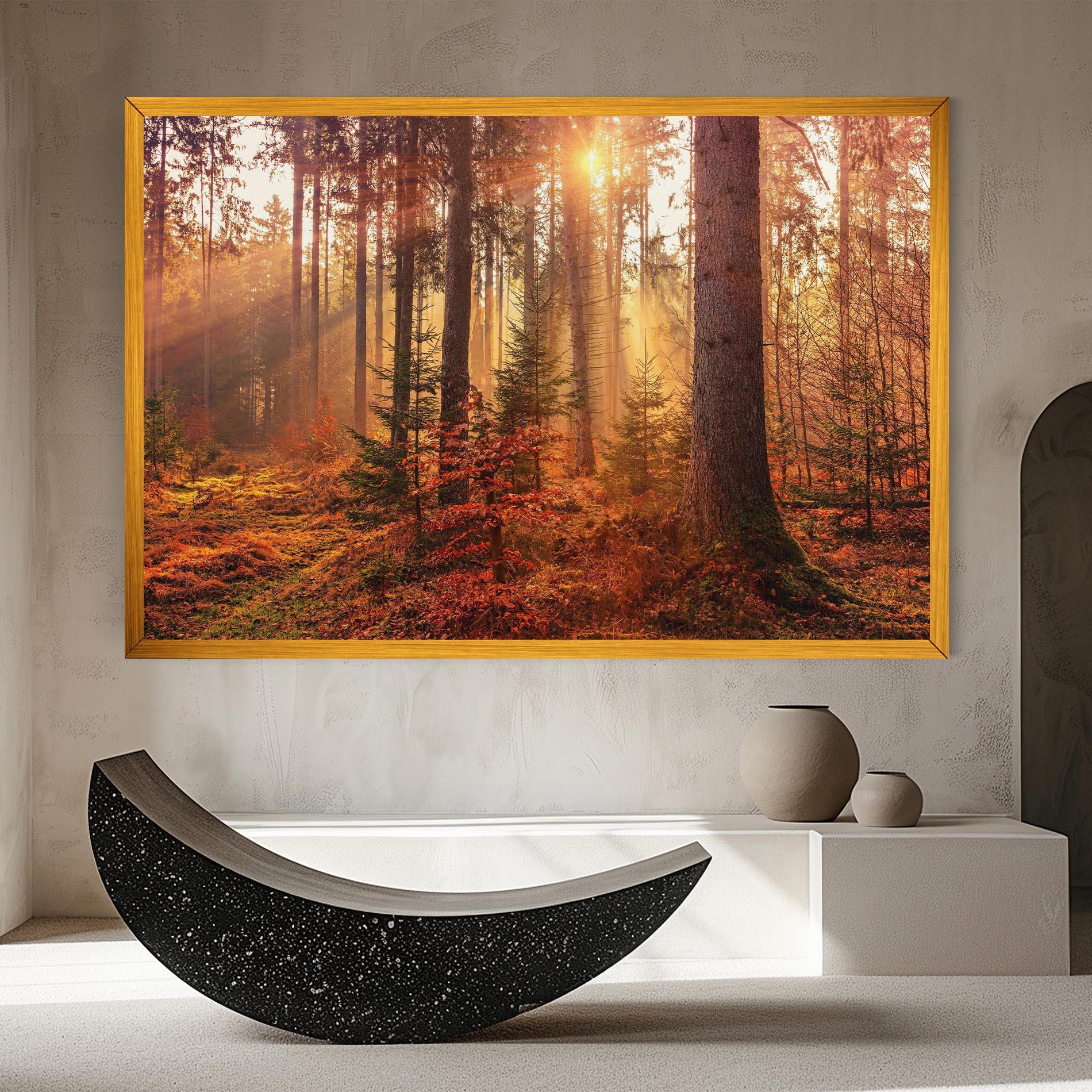 Leinwandbild Orange Light Forest mockup 8