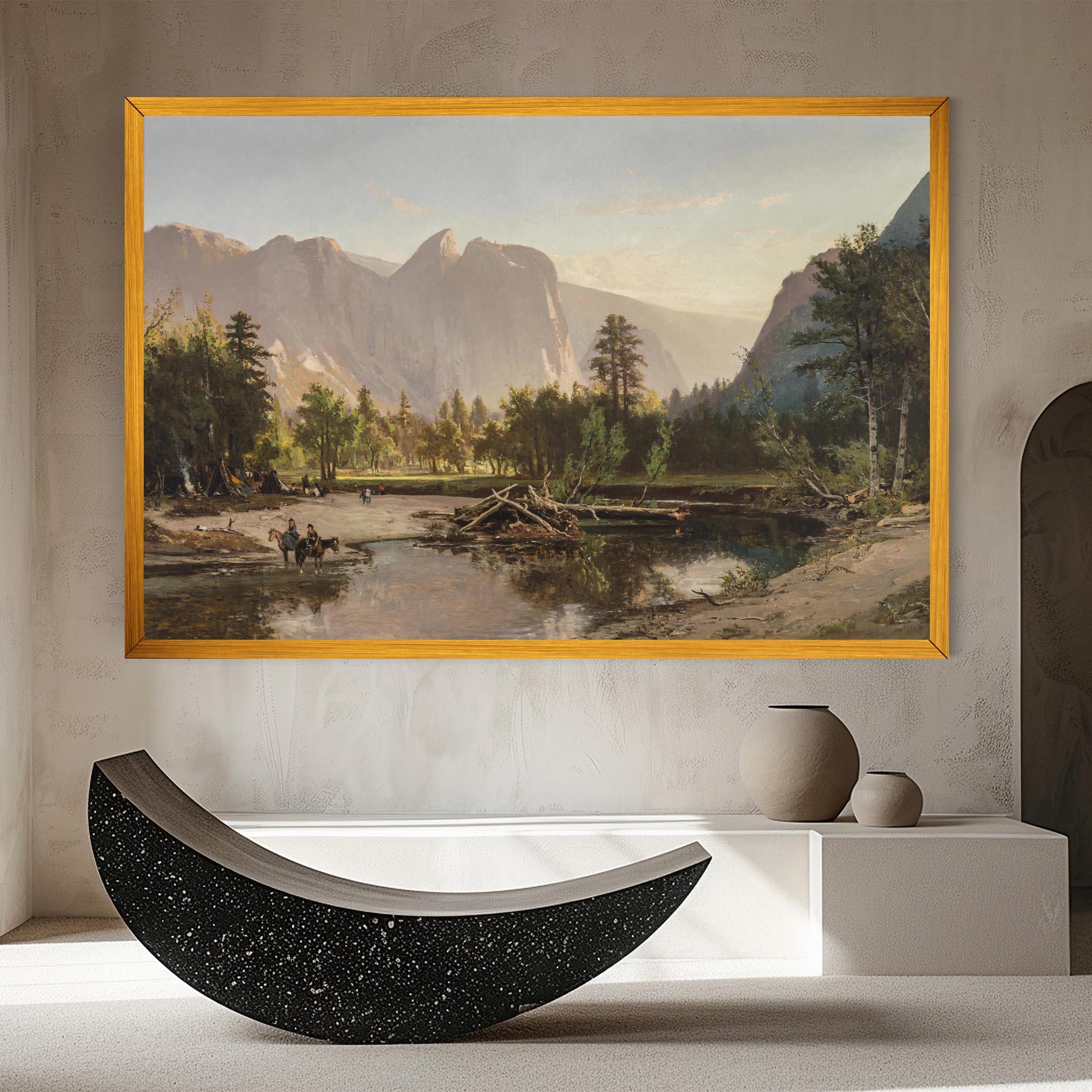 Leinwandbild Small Lake Forest mockup 8