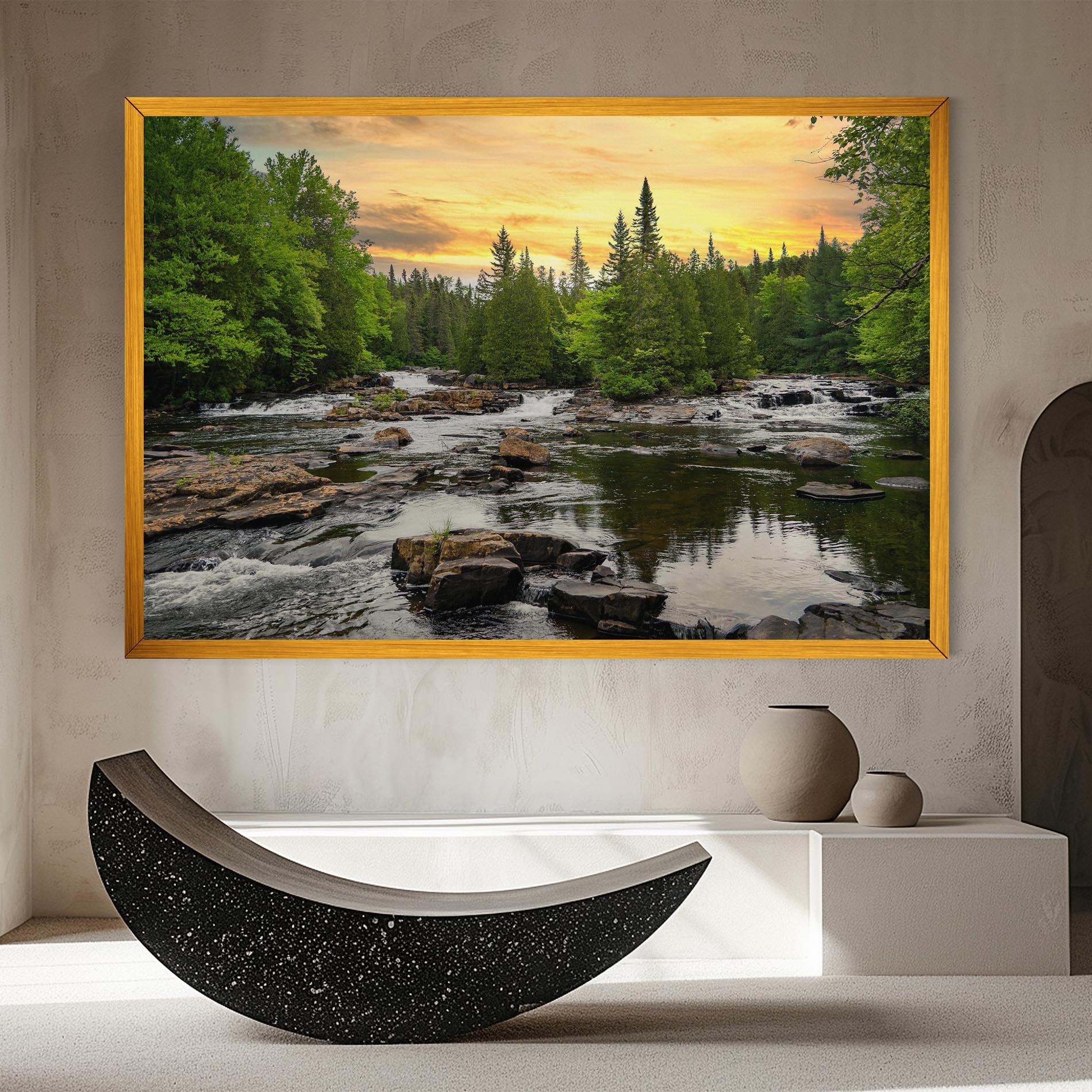 Leinwandbild Small River Forest mockup 8