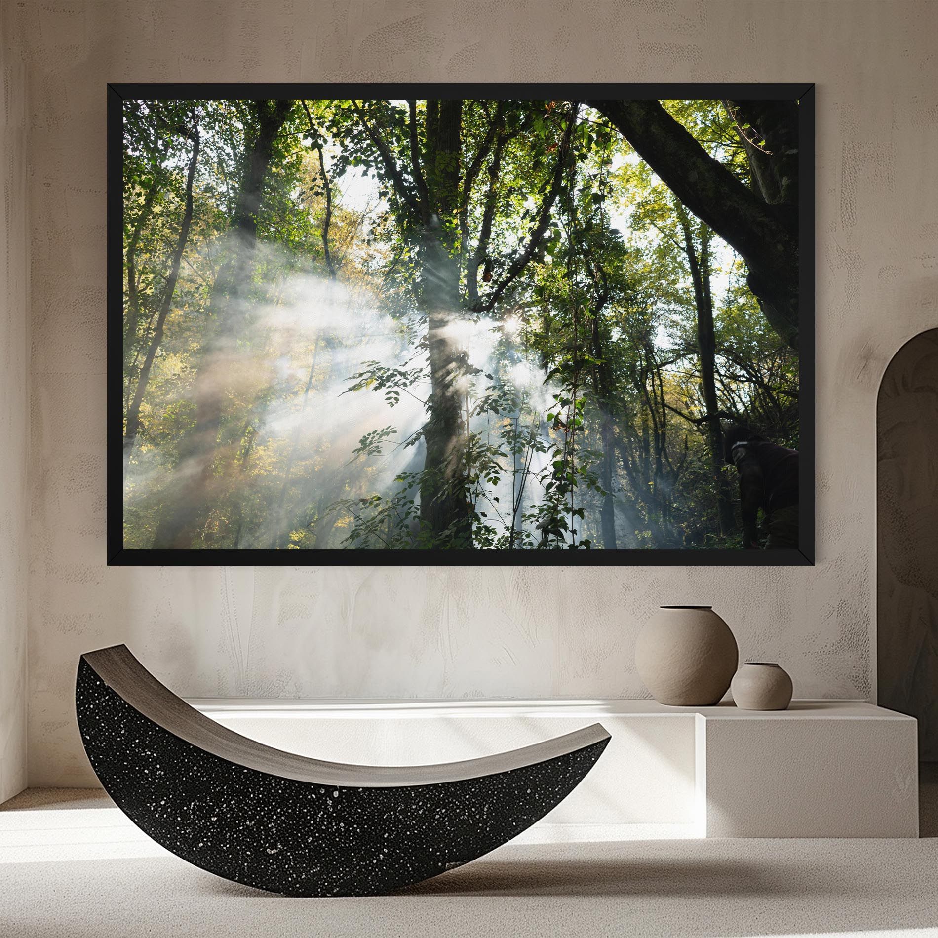 Foggy Light Forest mockup 8