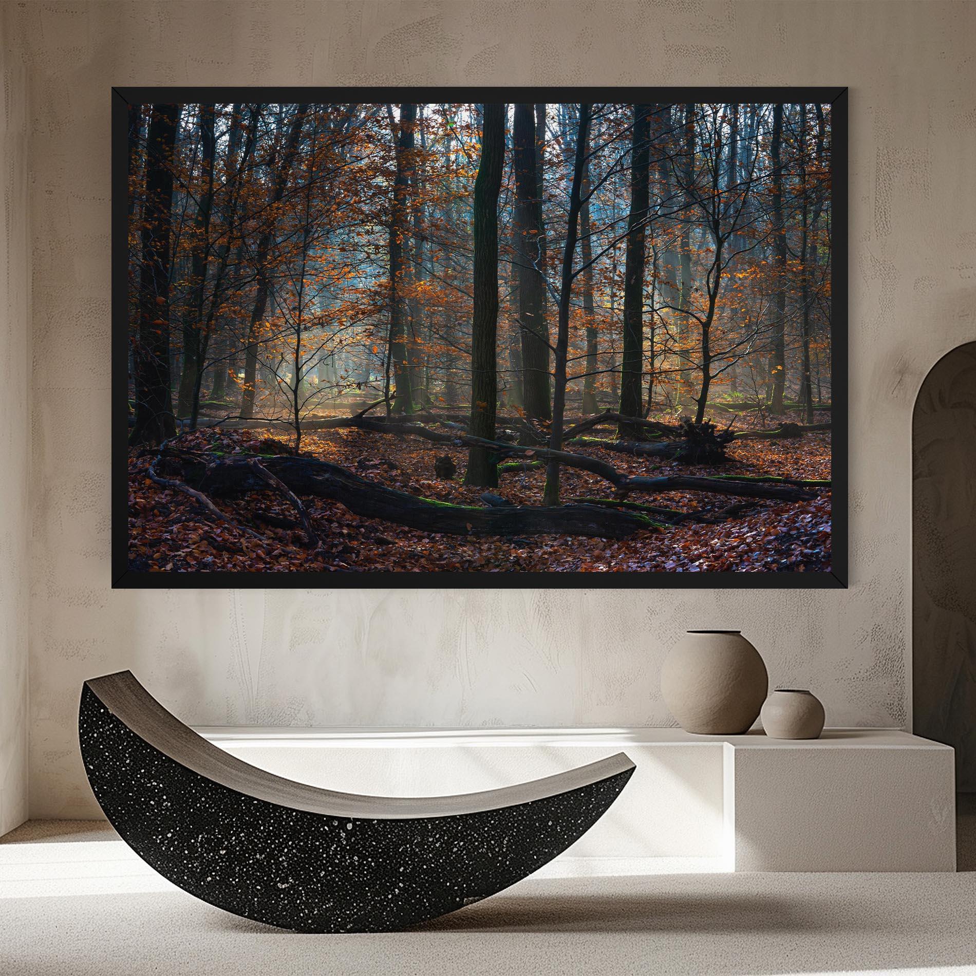 Leinwandbild Forest Autumn Day mockup 8