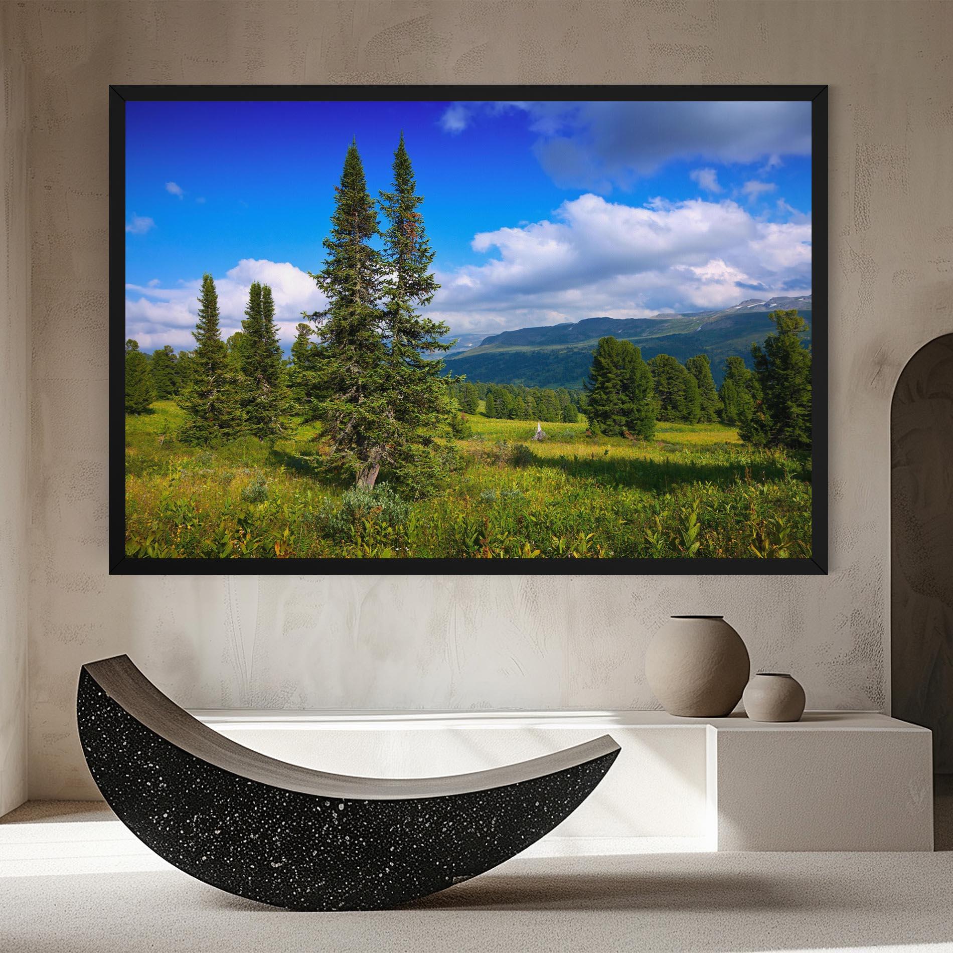 Leinwandbild Morning Sunny Field mockup 8