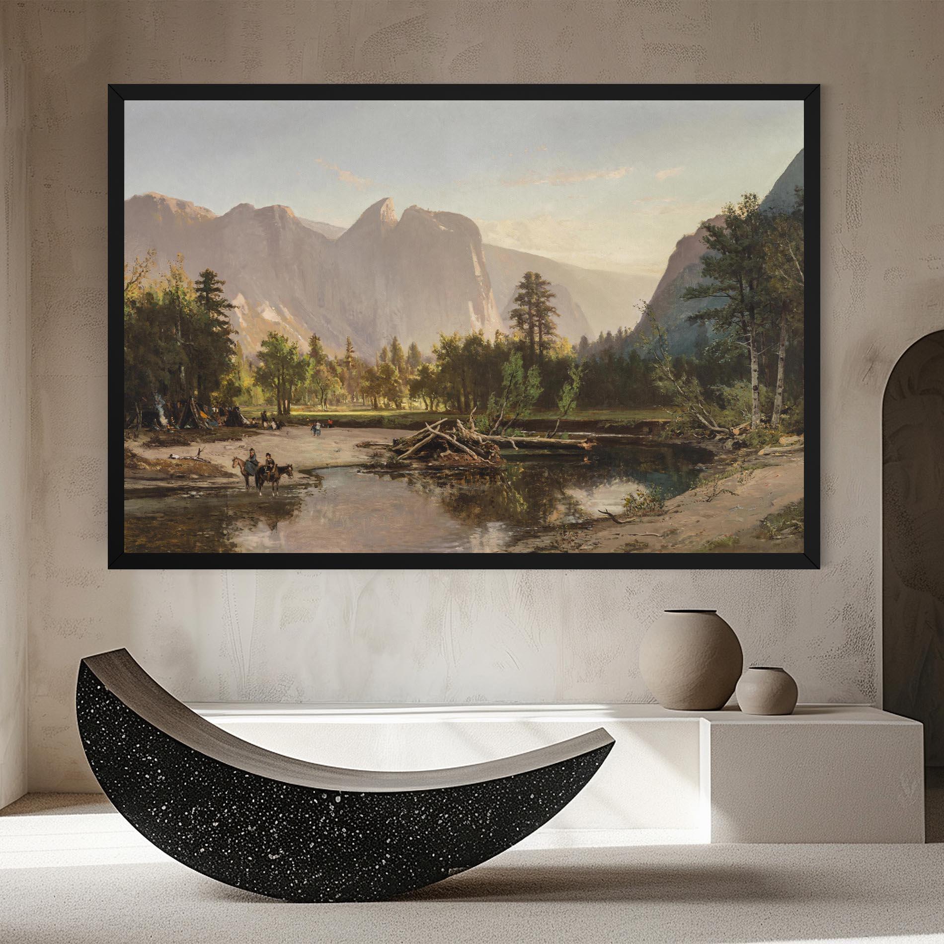 Leinwandbild Small Lake Forest mockup 8