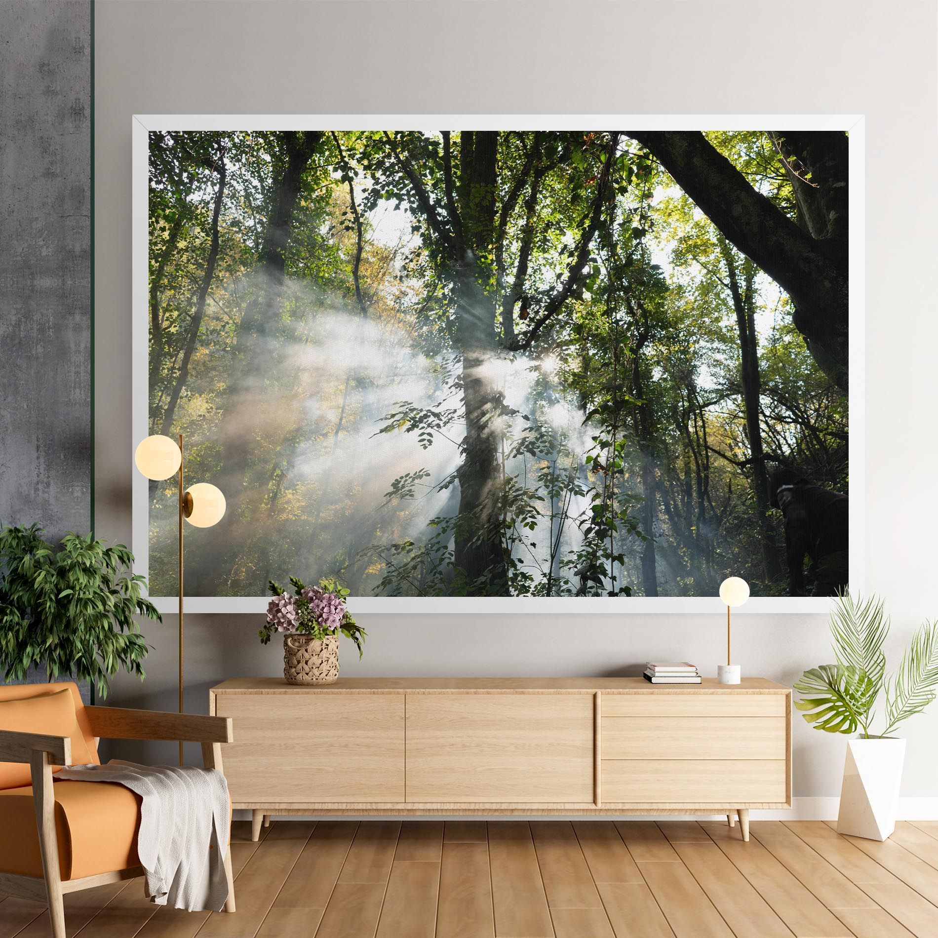 Foggy Light Forest mockup 9