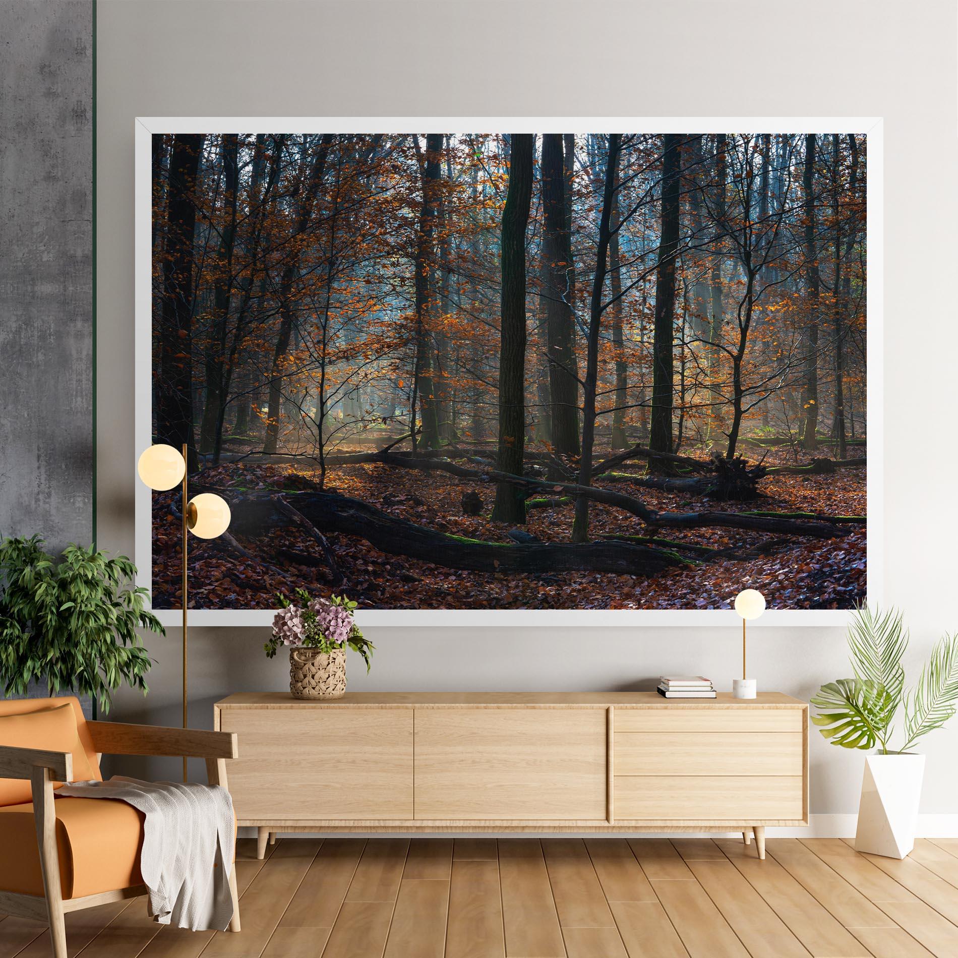 Leinwandbild Forest Autumn Day mockup 9