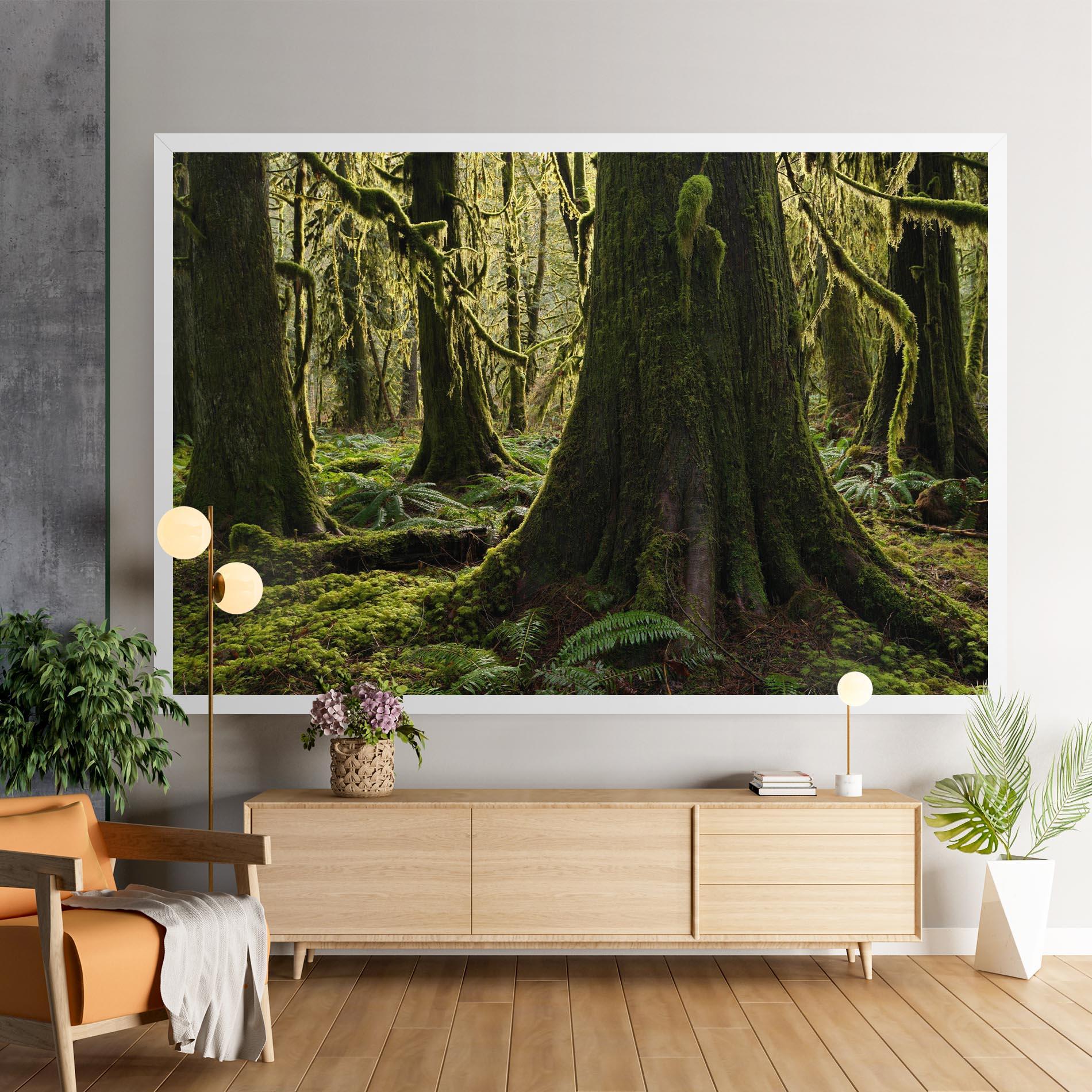Leinwandbild Green Moss Forest mockup 9
