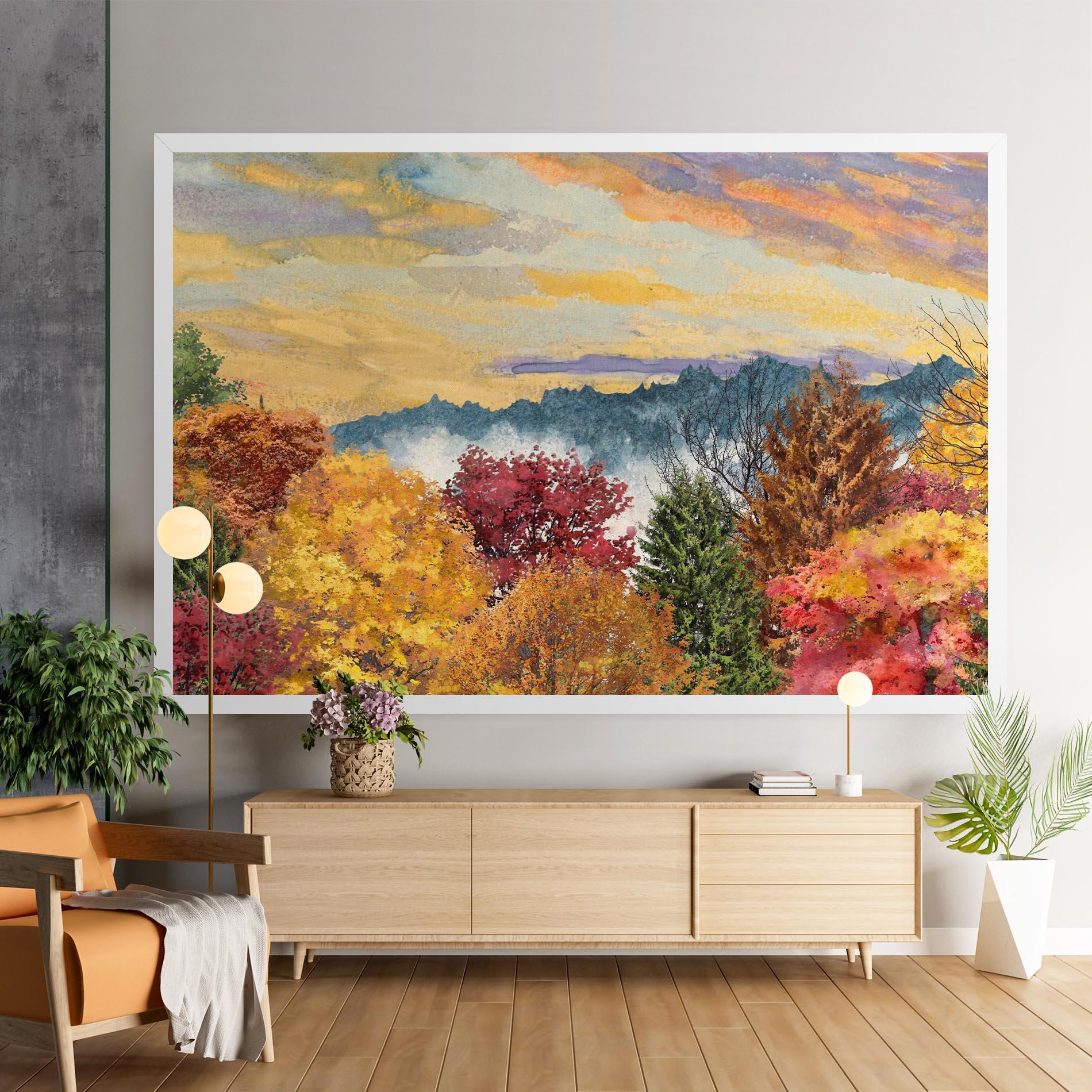 Leinwandbild Mix Color Trees mockup 9