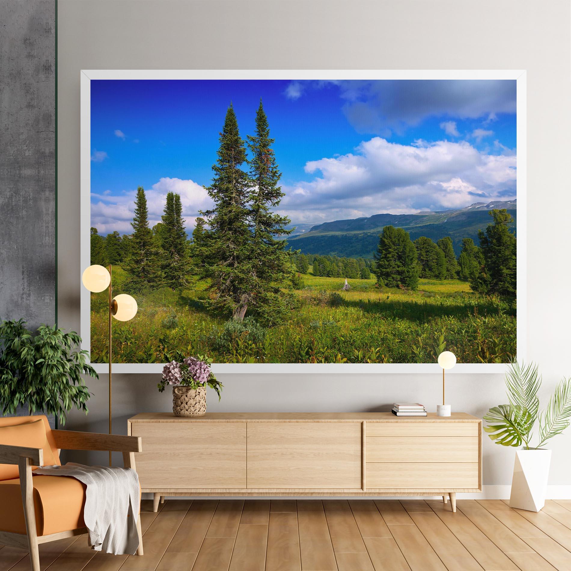 Leinwandbild Morning Sunny Field mockup 9