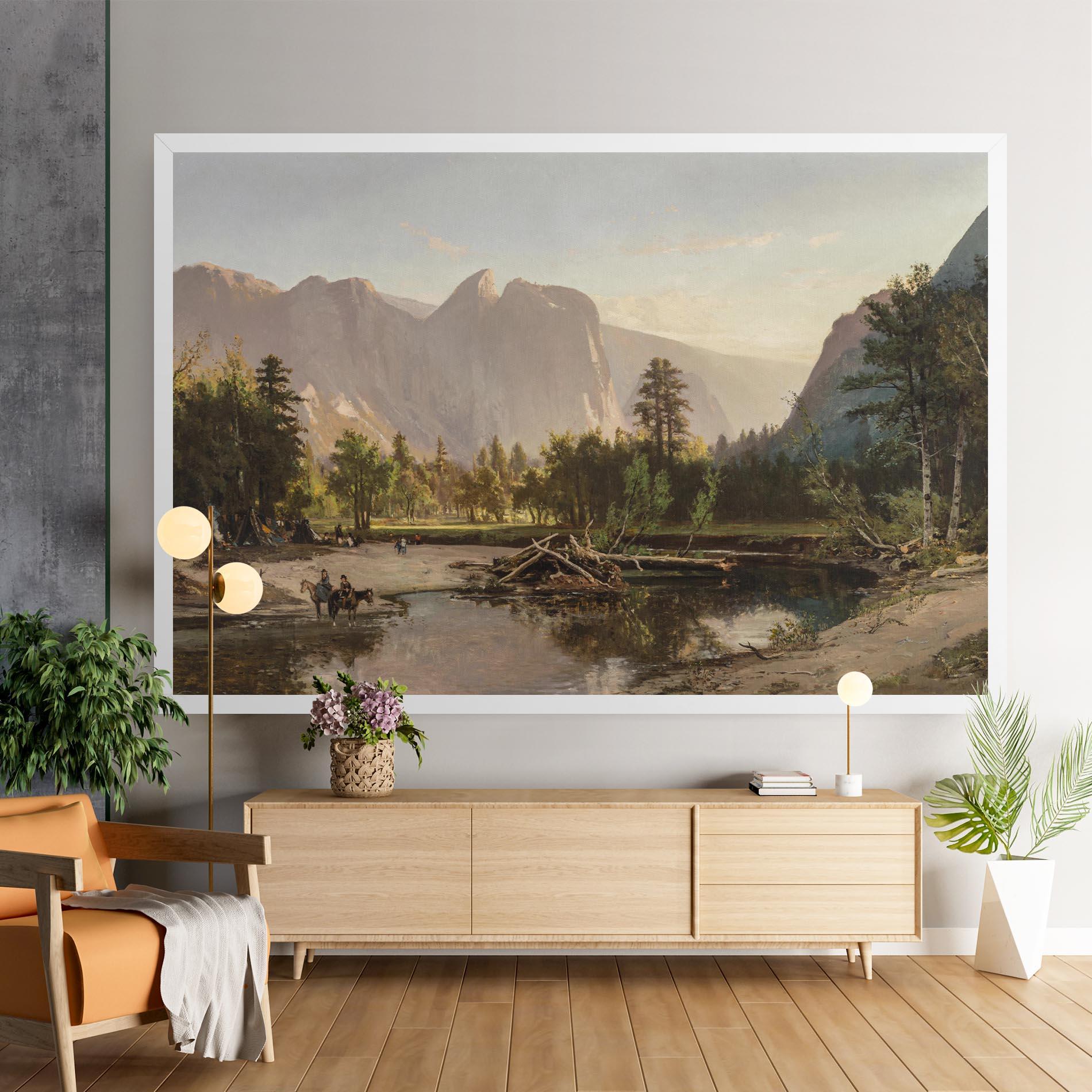 Leinwandbild Small Lake Forest mockup 9