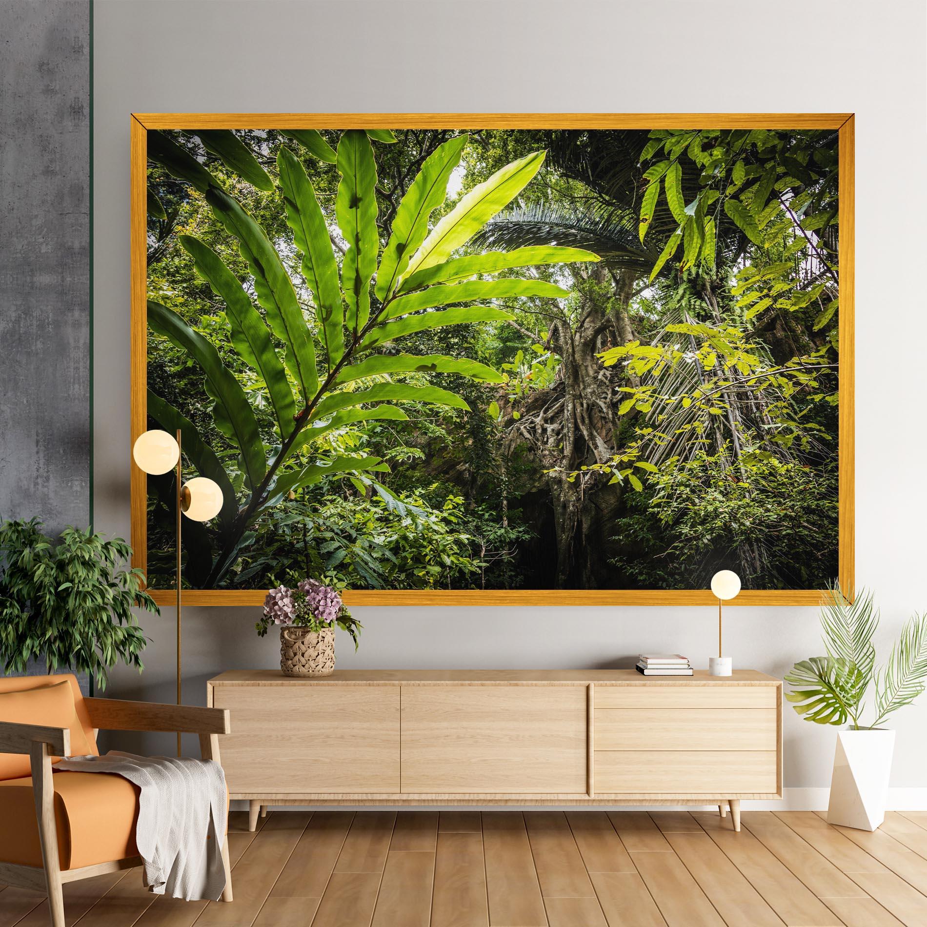 Leinwandbild Big Leaf Forest mockup 9