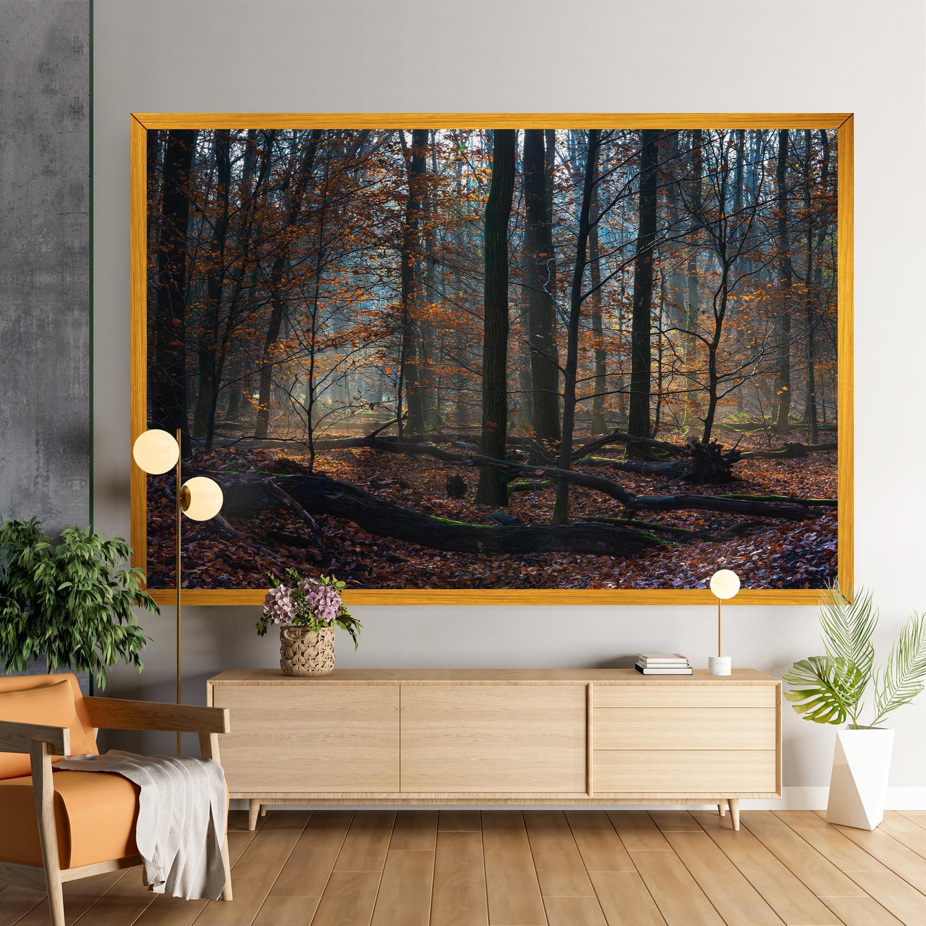 Leinwandbild Forest Autumn Day mockup 9