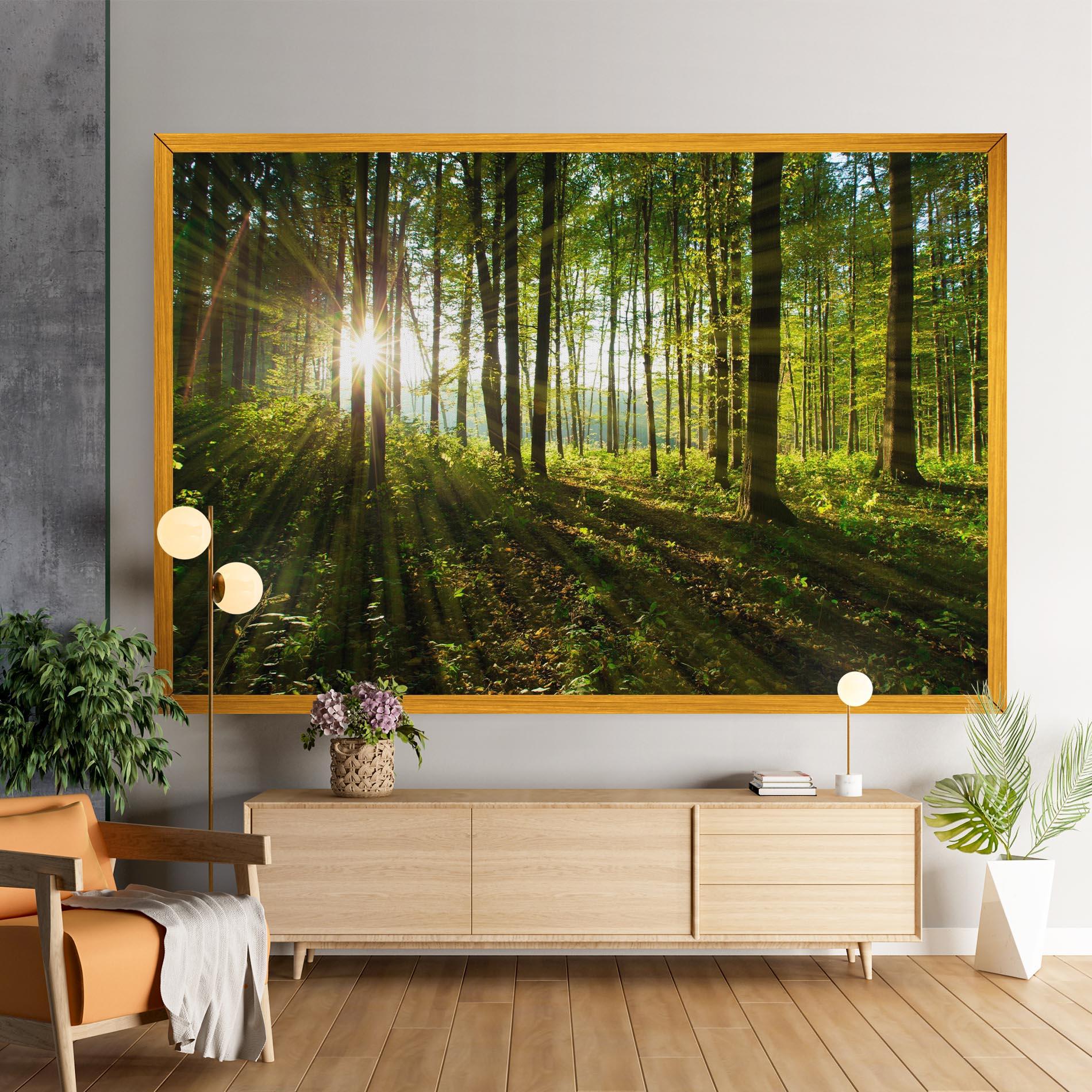 Leinwandbild Green Light Forest mockup 9
