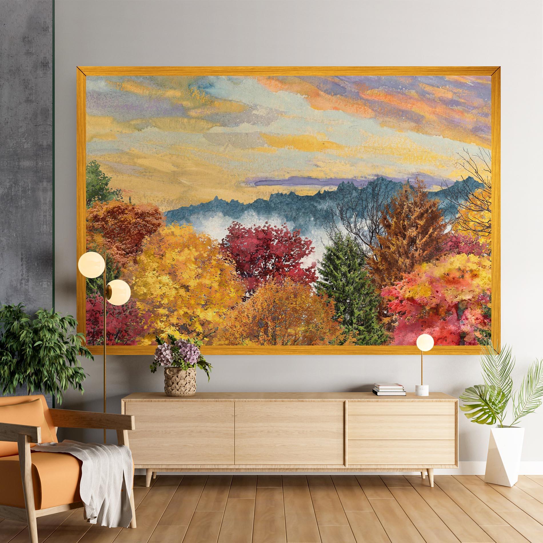 Leinwandbild Mix Color Trees mockup 9