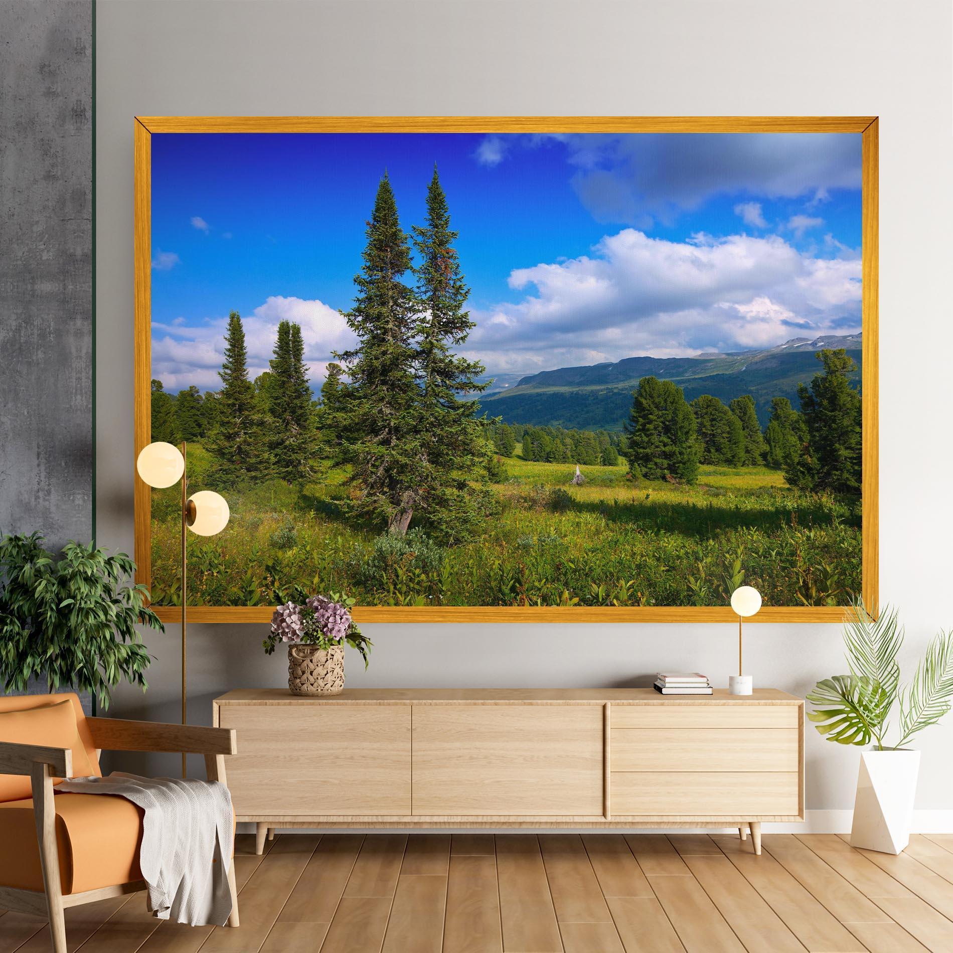 Leinwandbild Morning Sunny Field mockup 9