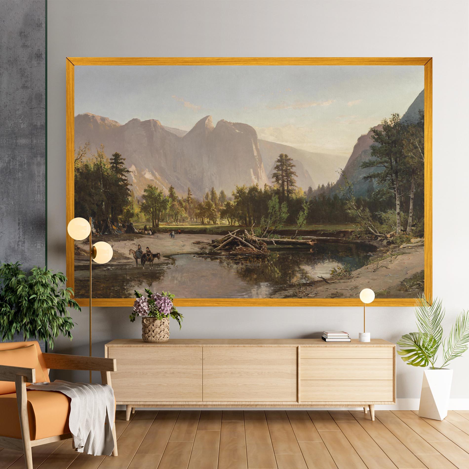 Leinwandbild Small Lake Forest mockup 9