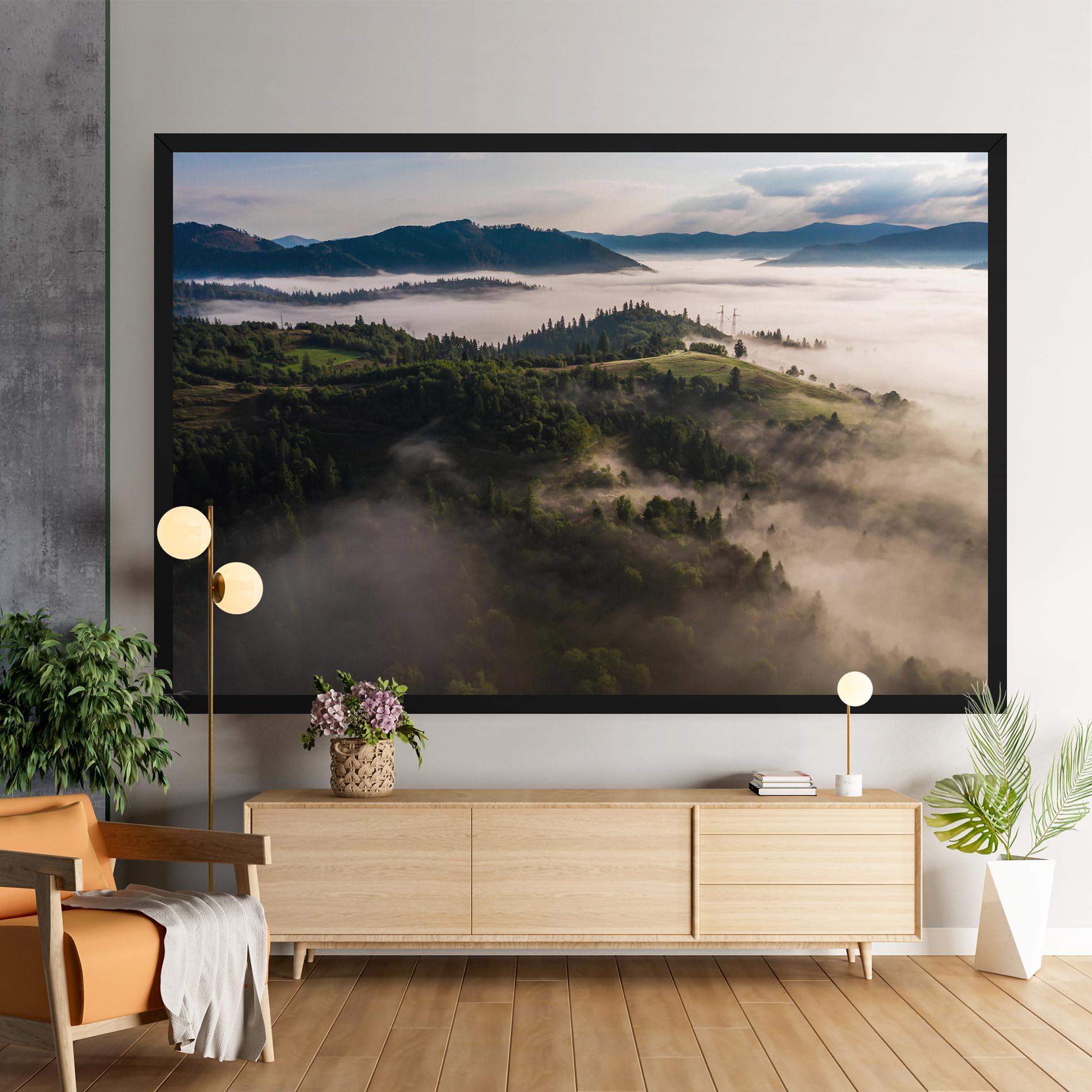 Leinwandbild Foggy Forest View mockup 9