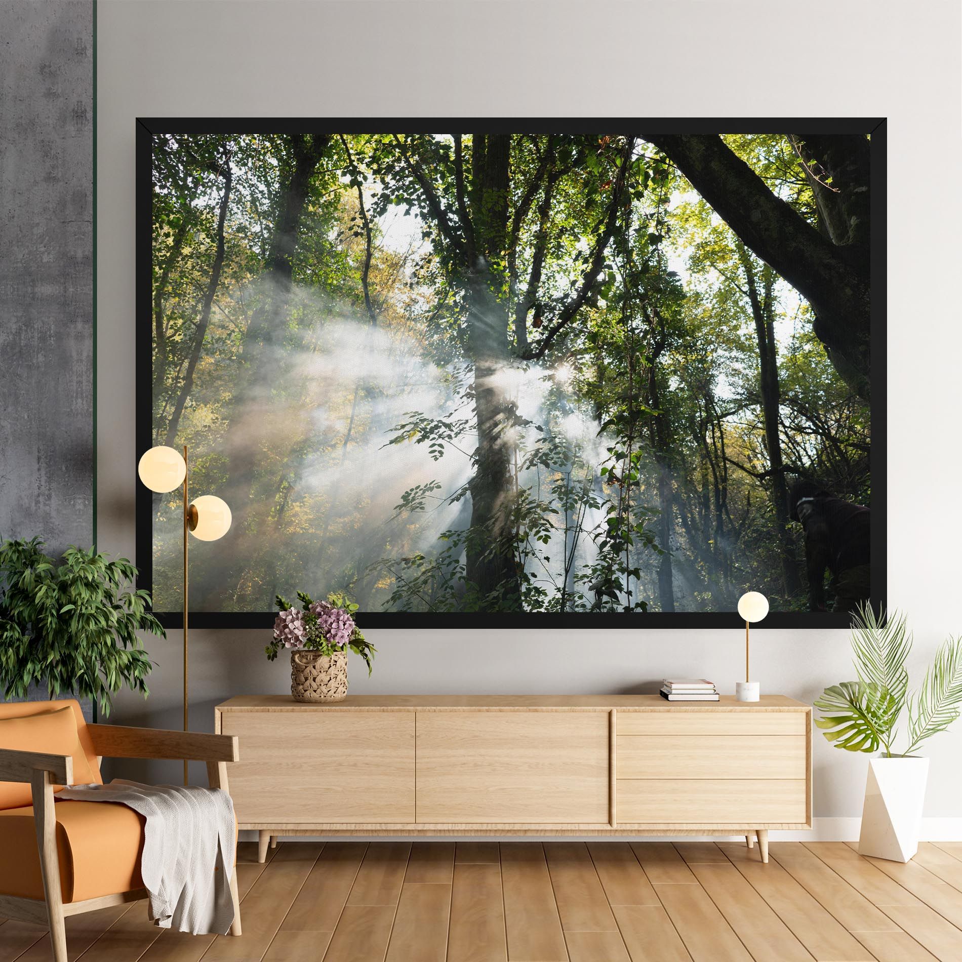 Foggy Light Forest mockup 9