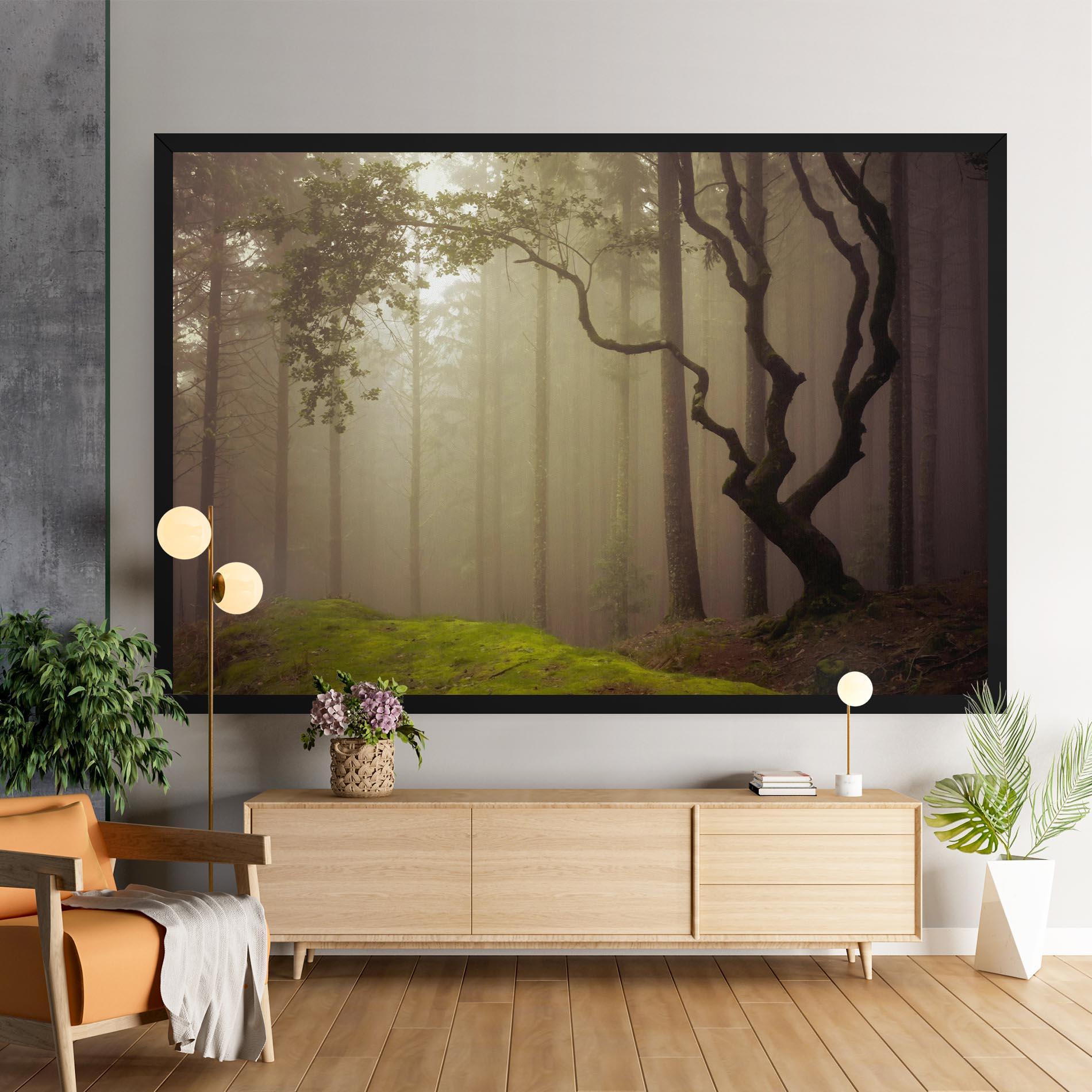 Leinwandbild Foggy Tree Art mockup 9