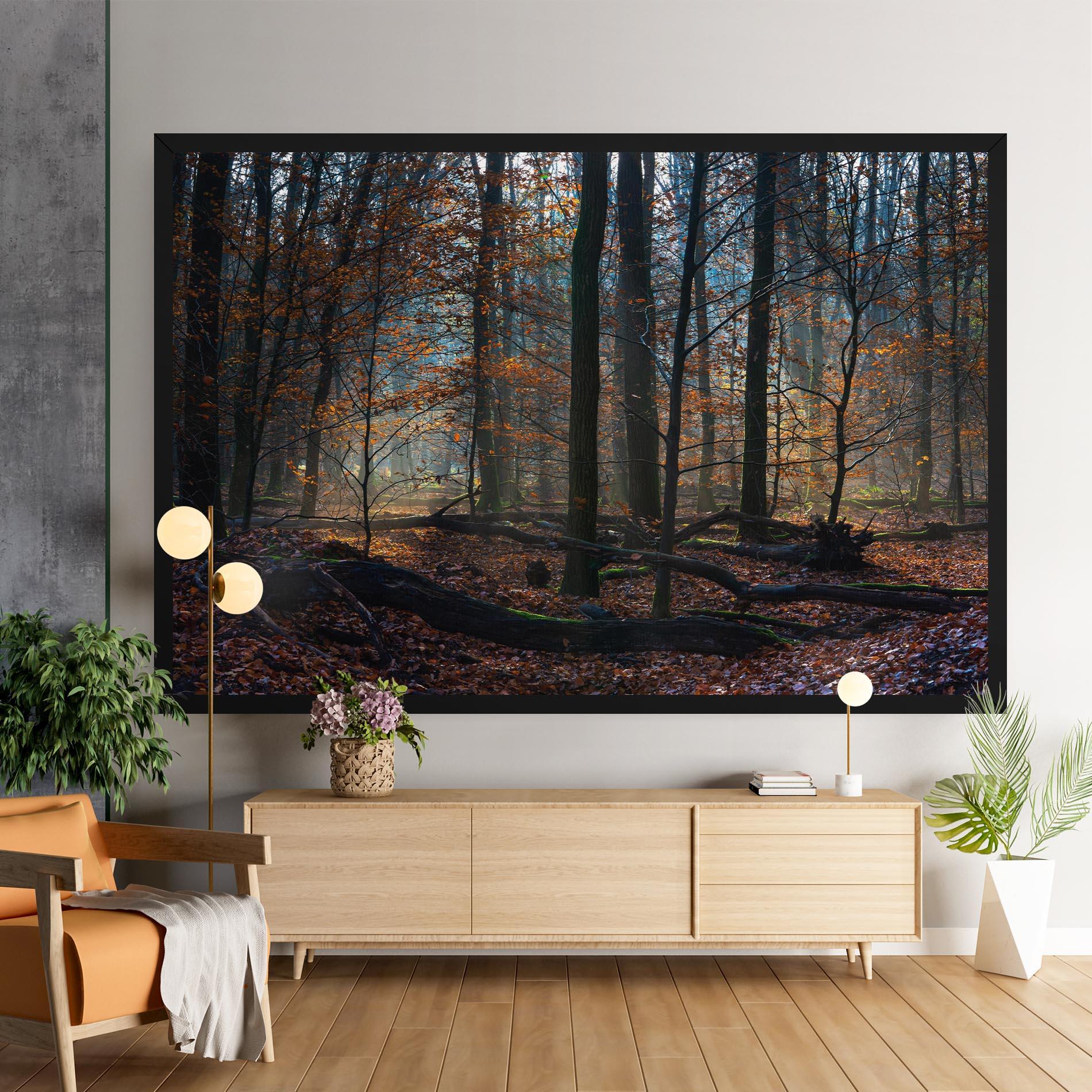 Leinwandbild Forest Autumn Day mockup 9