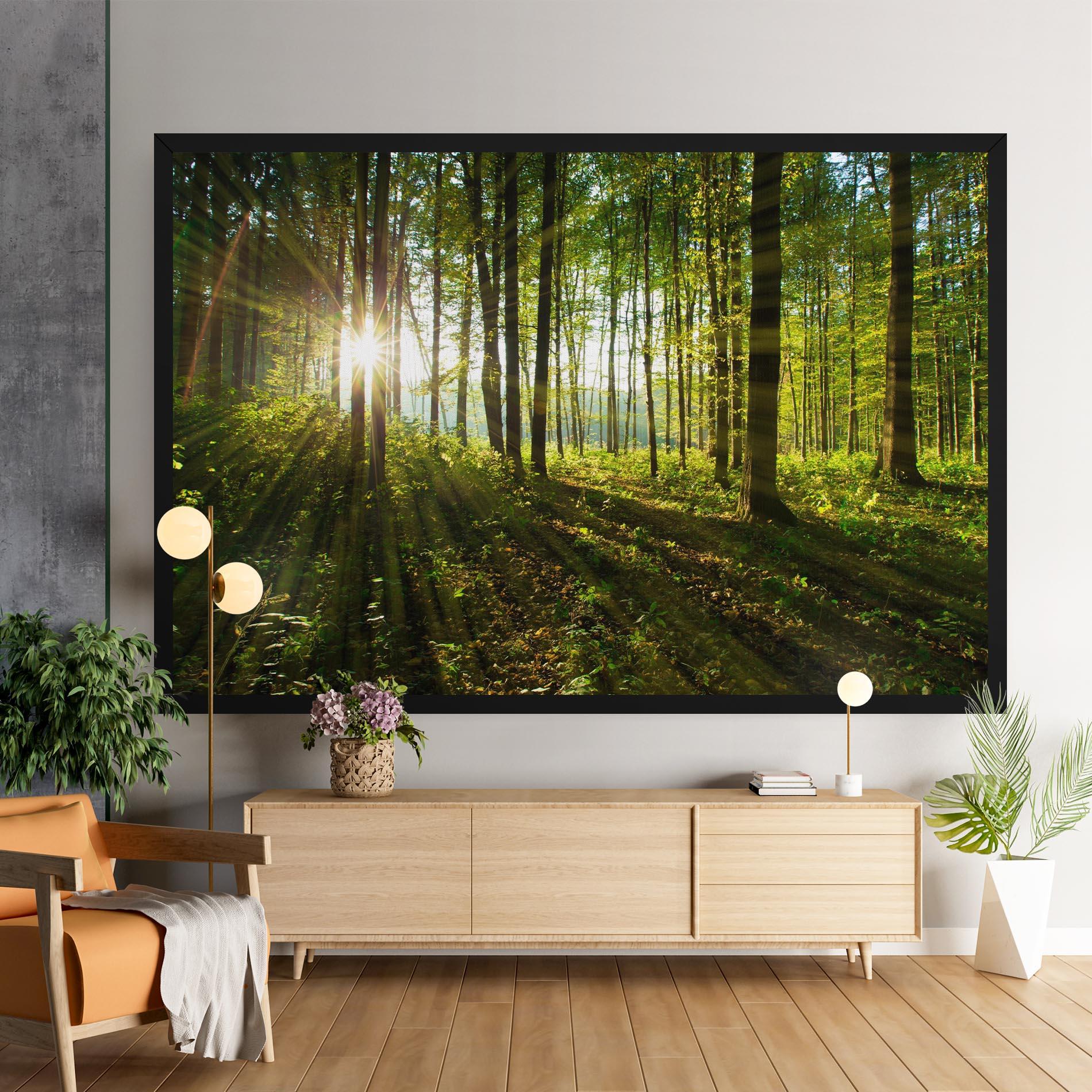 Leinwandbild Green Light Forest mockup 9