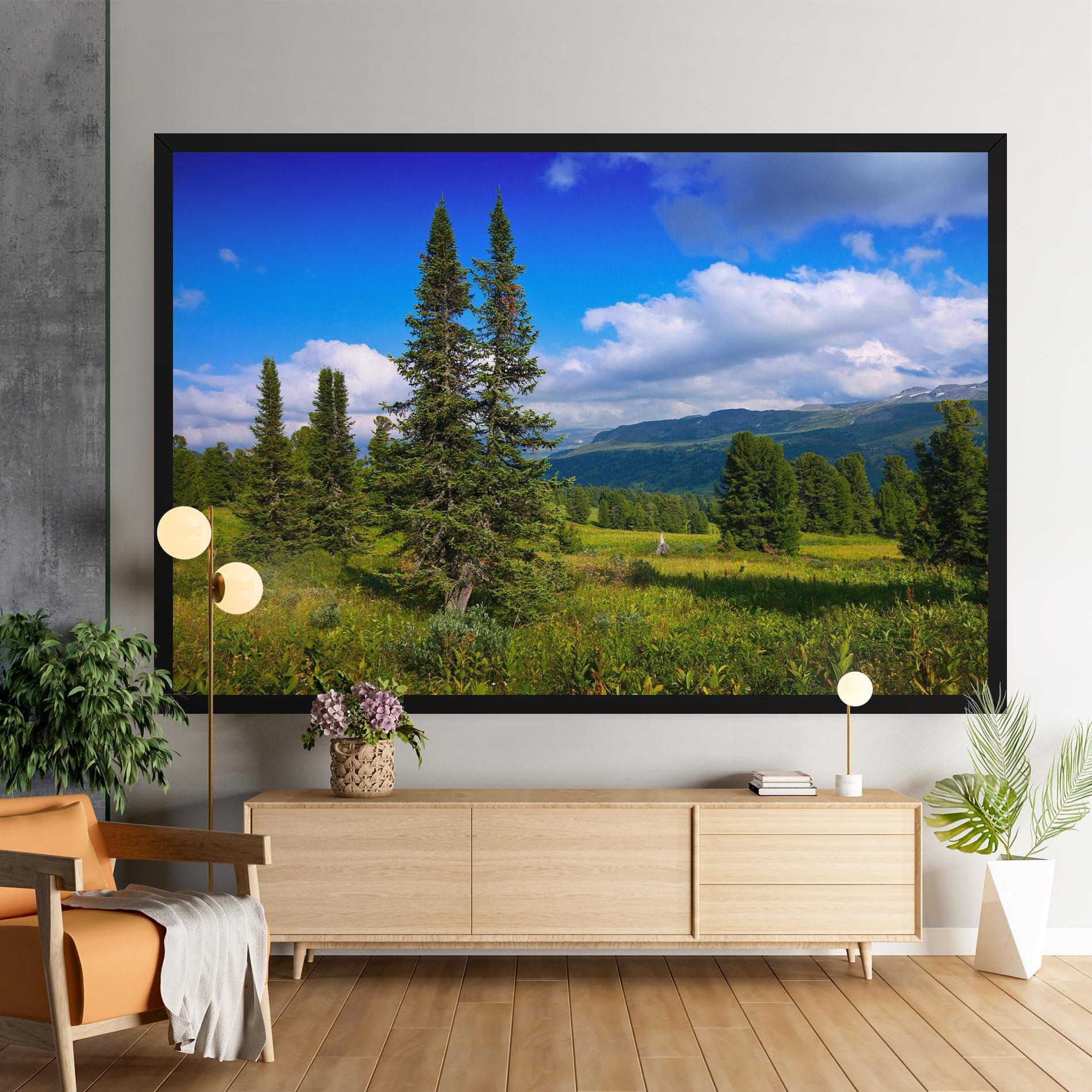 Leinwandbild Morning Sunny Field mockup 9