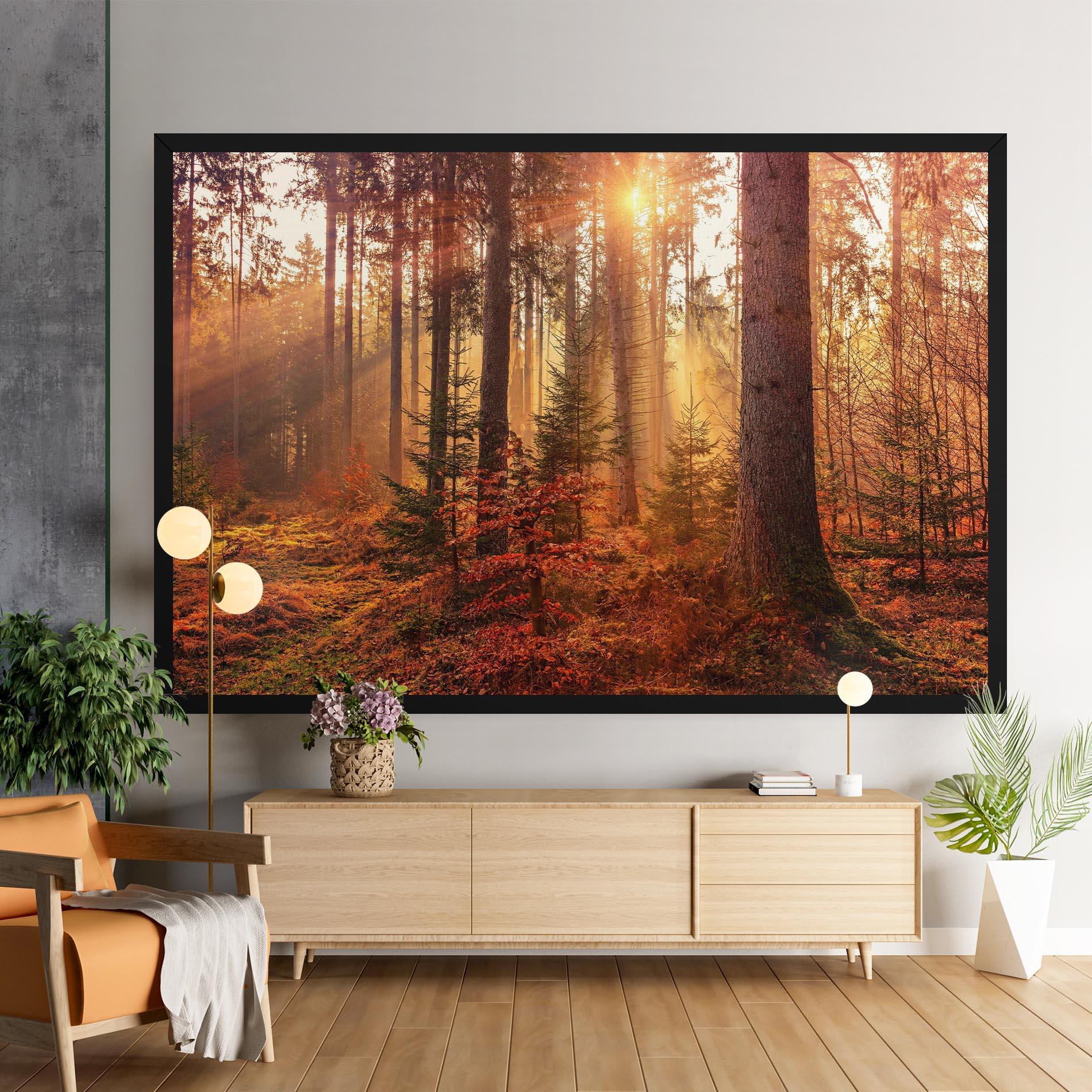 Leinwandbild Orange Light Forest mockup 9