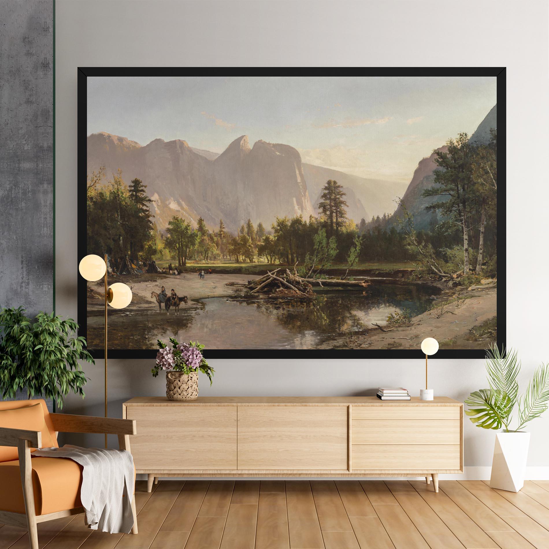Leinwandbild Small Lake Forest mockup 9