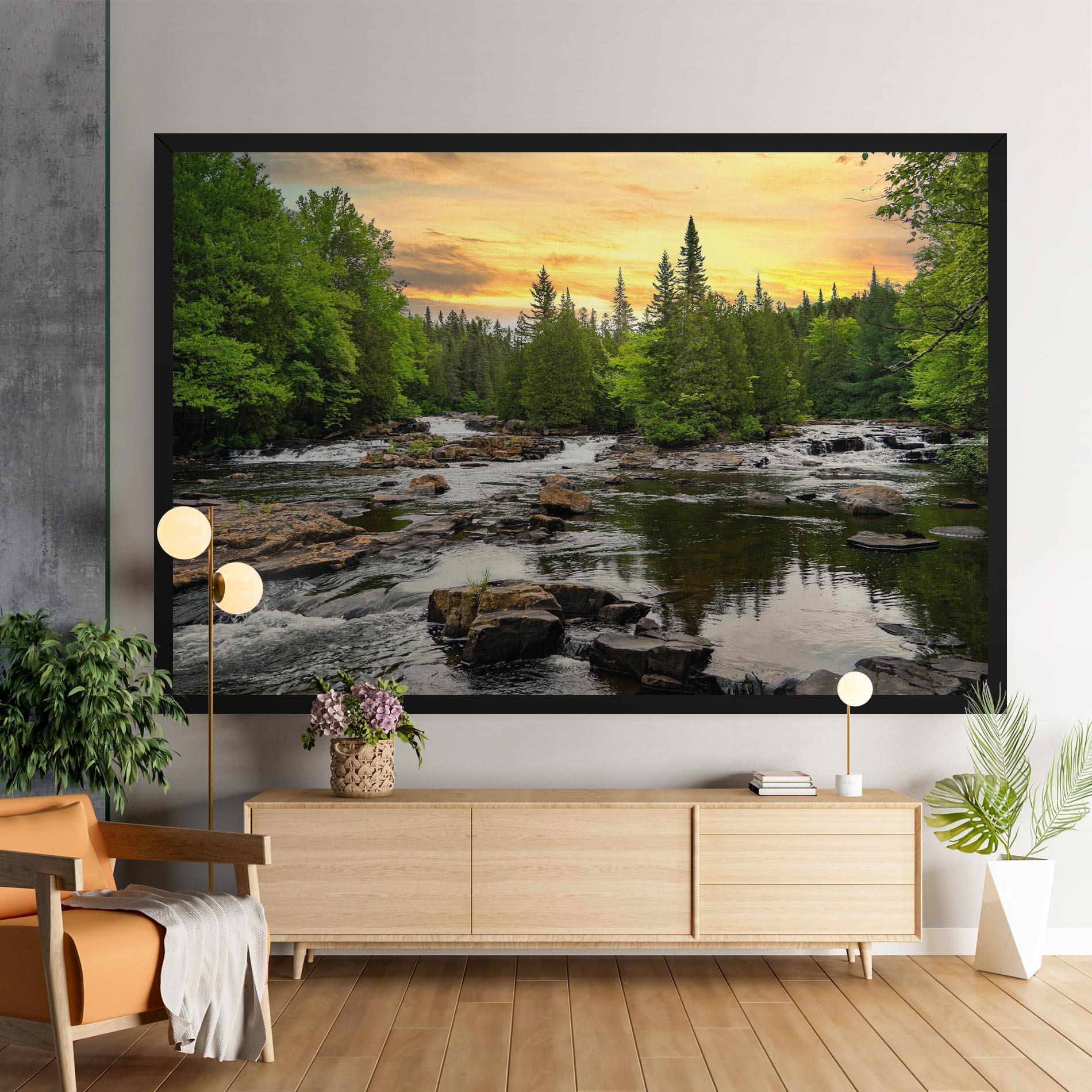 Leinwandbild Small River Forest mockup 9