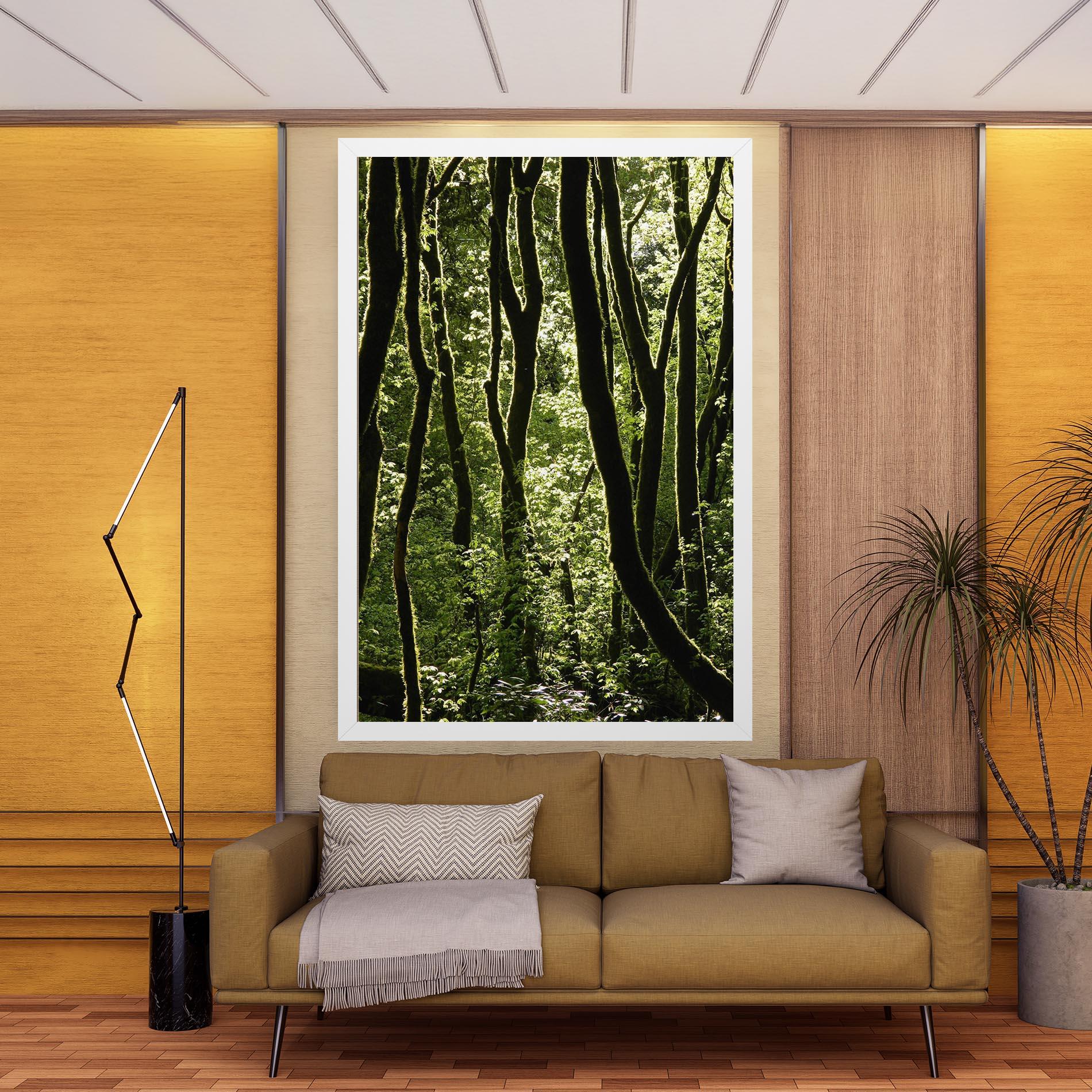 Leinwandbild Forest Black Trees mockup 9