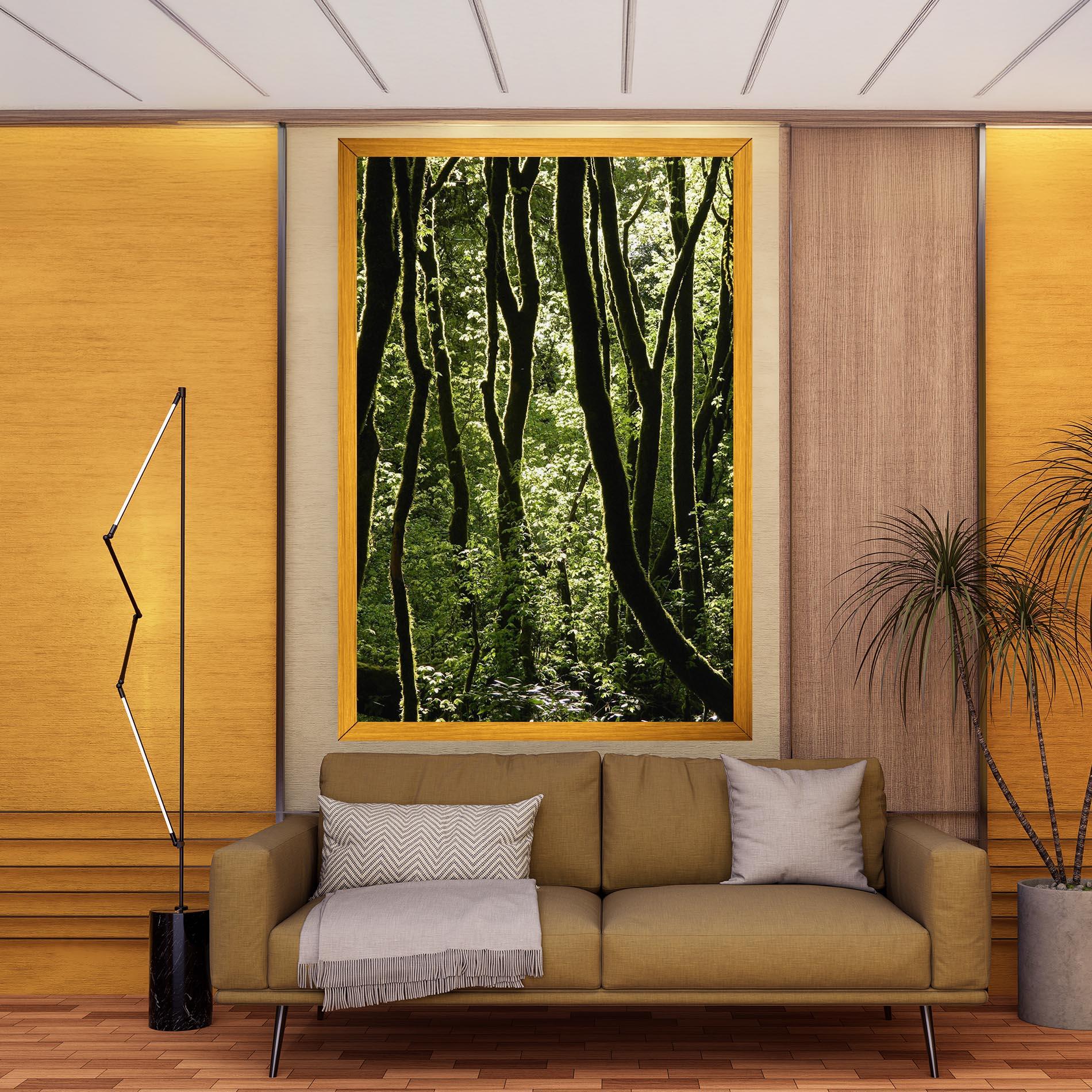 Leinwandbild Forest Black Trees mockup 9