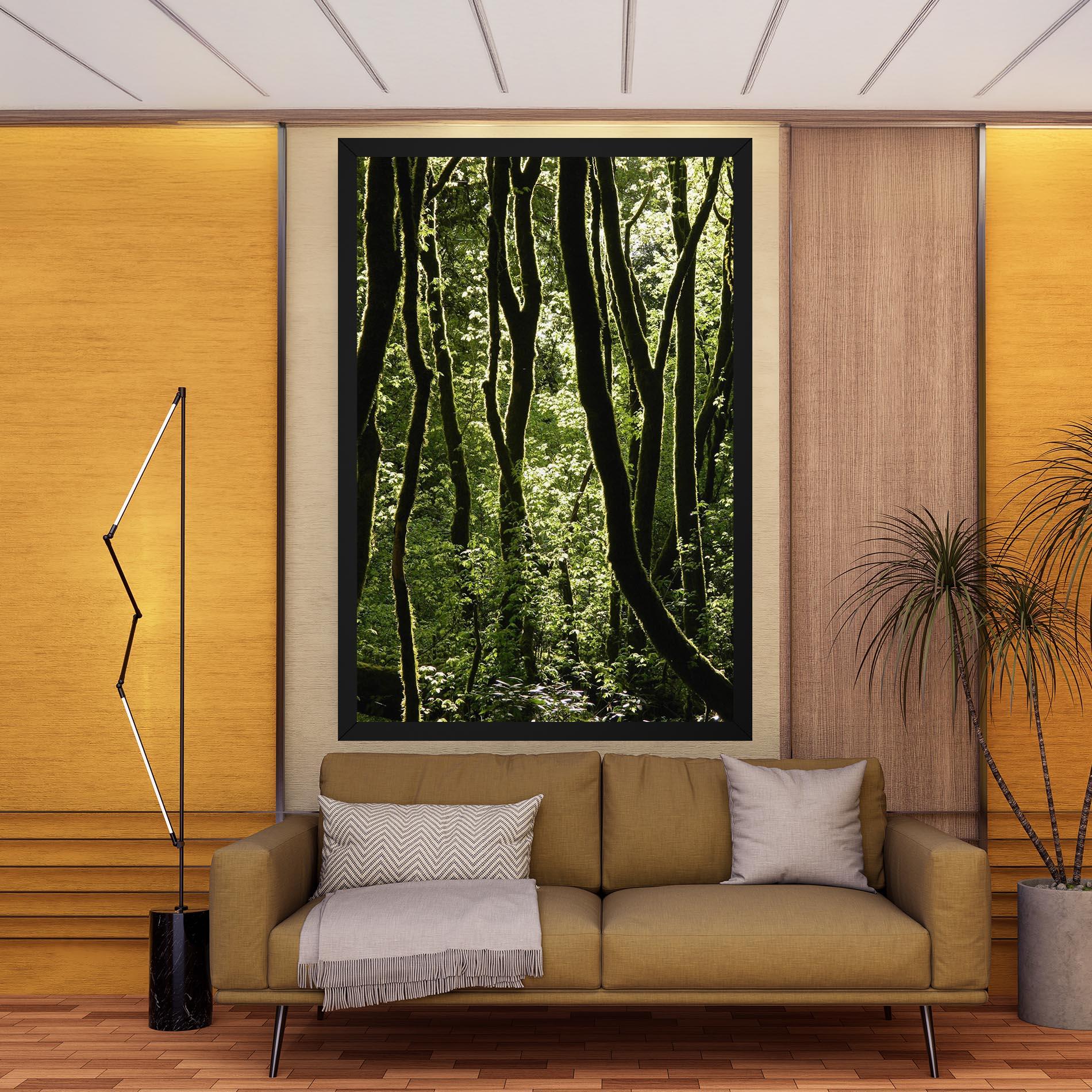 Leinwandbild Forest Black Trees mockup 9