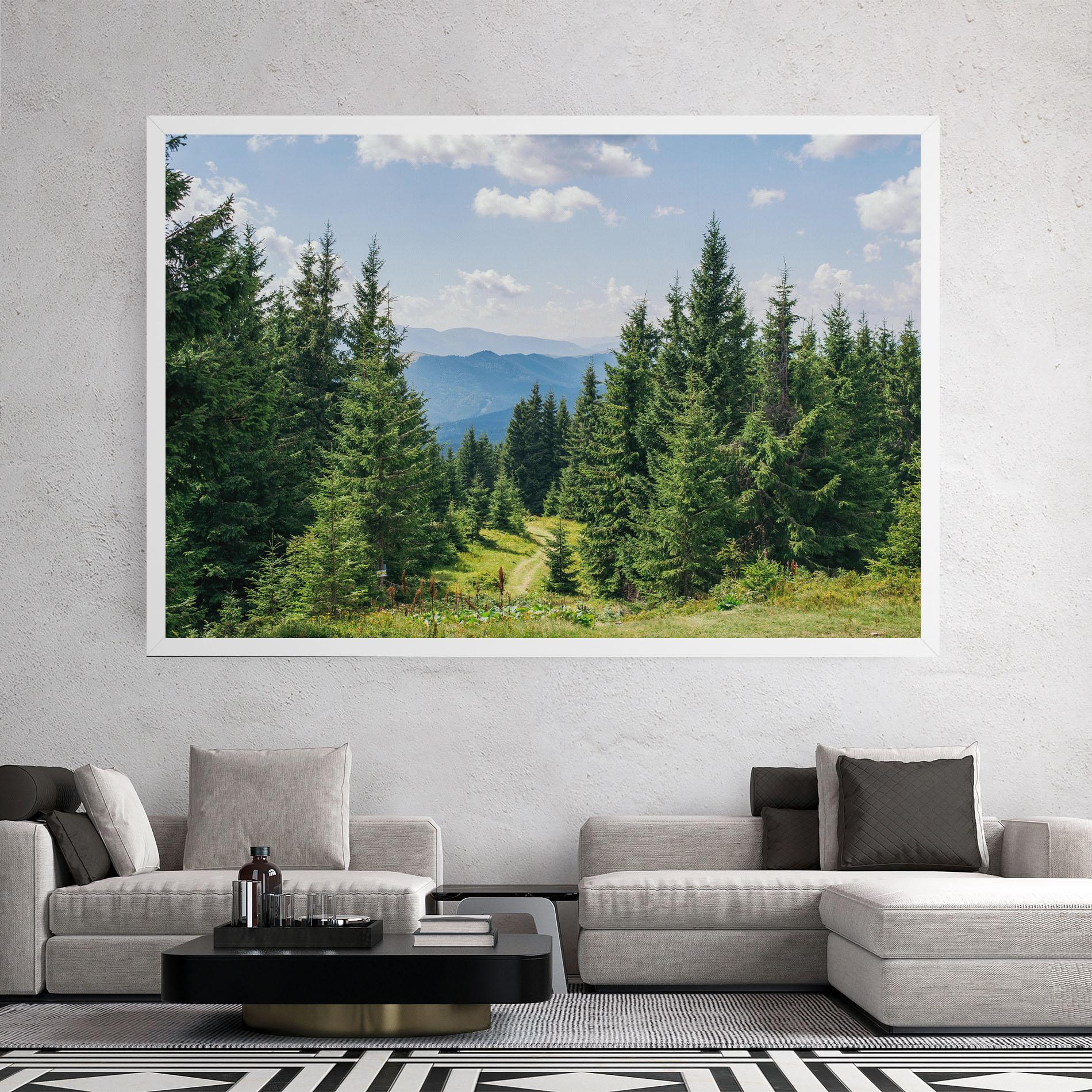 Leinwandbild Carpathian Mountain mockup 2