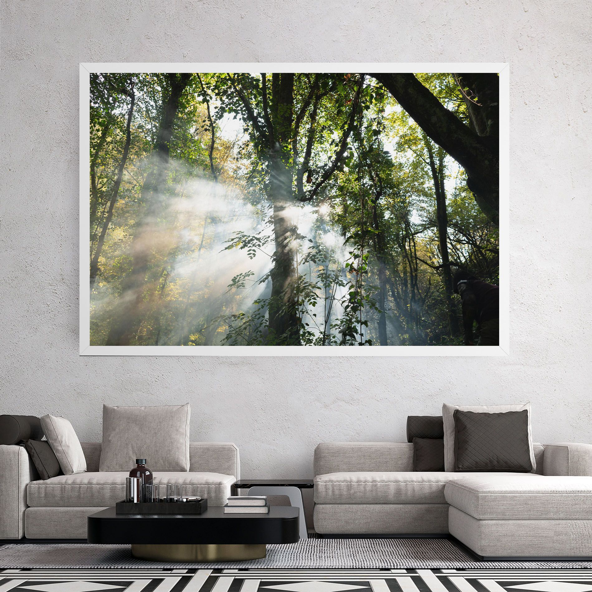 Foggy Light Forest mockup 2