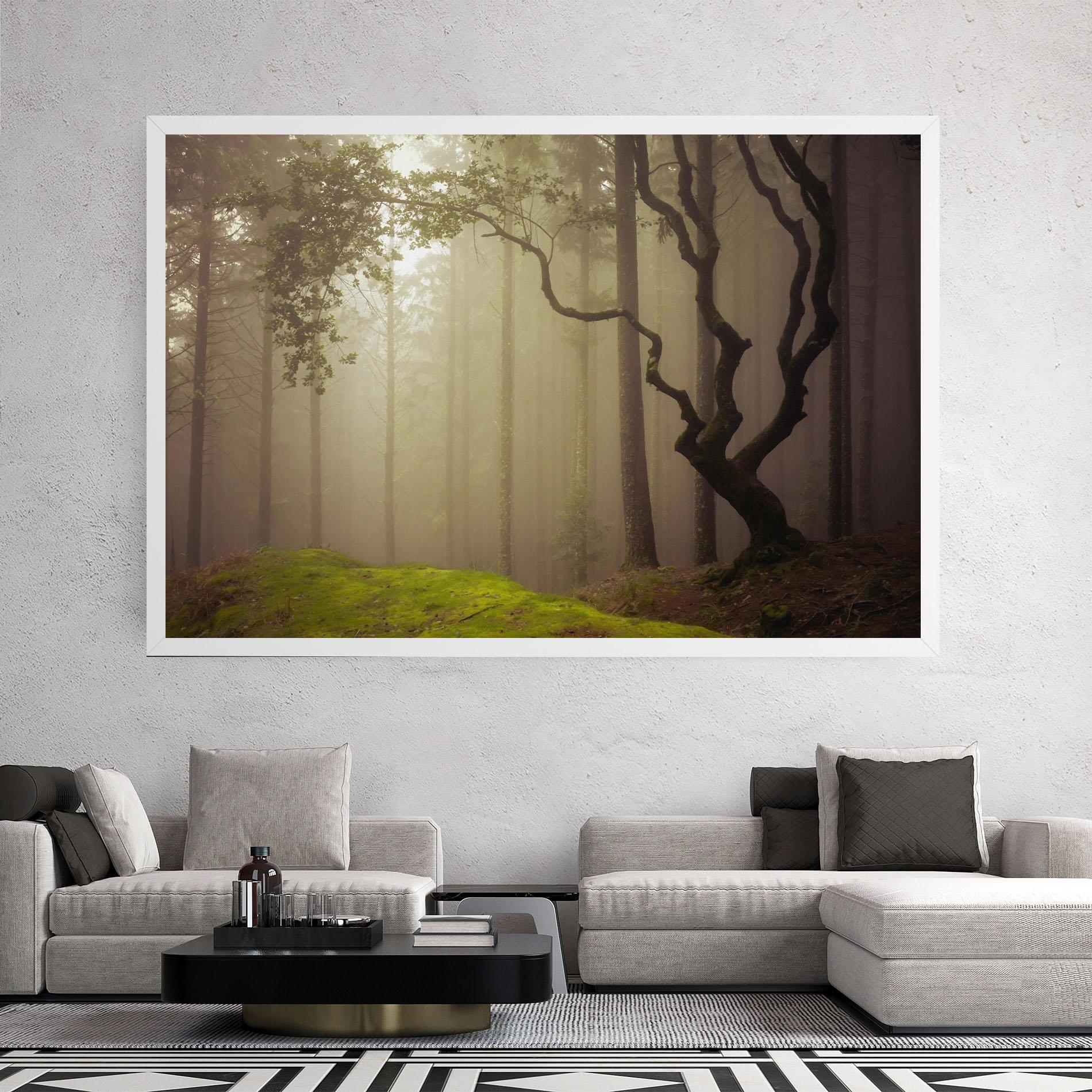 Leinwandbild Foggy Tree Art mockup 2