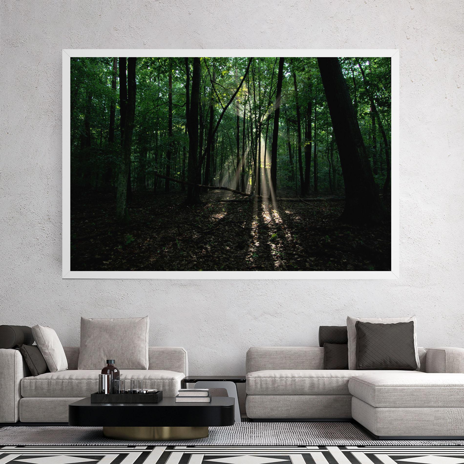 Leinwandbild Forest Sun Light mockup 2