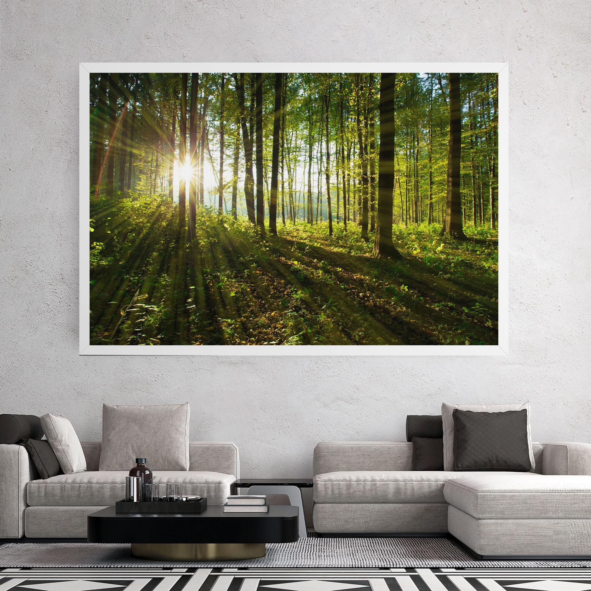 Leinwandbild Green Light Forest mockup 2