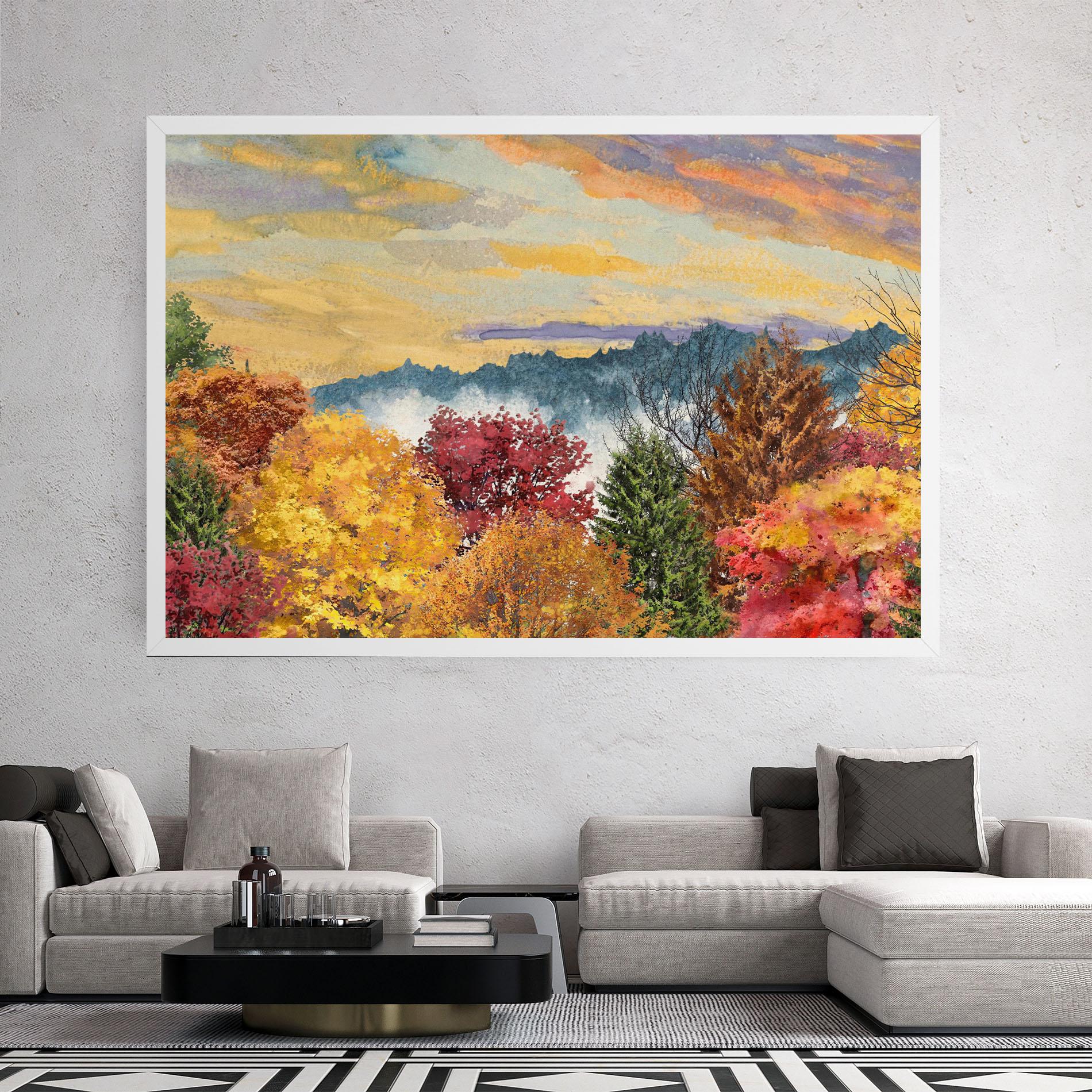 Leinwandbild Mix Color Trees mockup 2