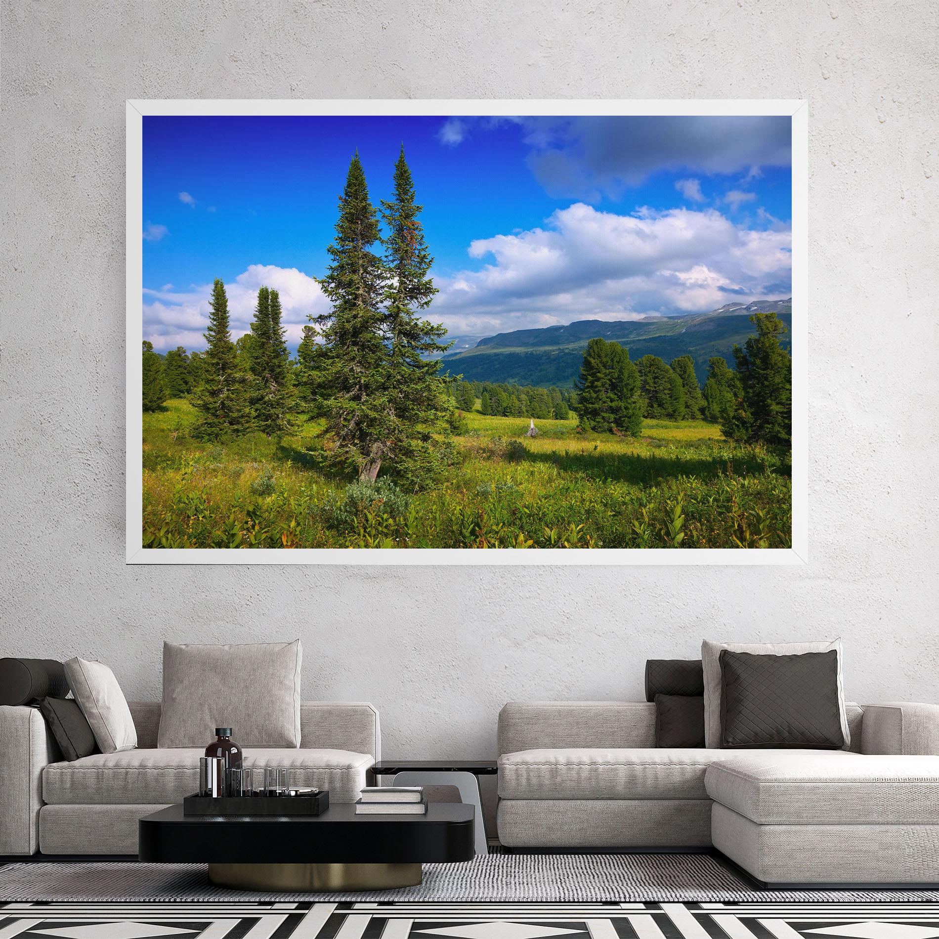 Leinwandbild Morning Sunny Field mockup 2